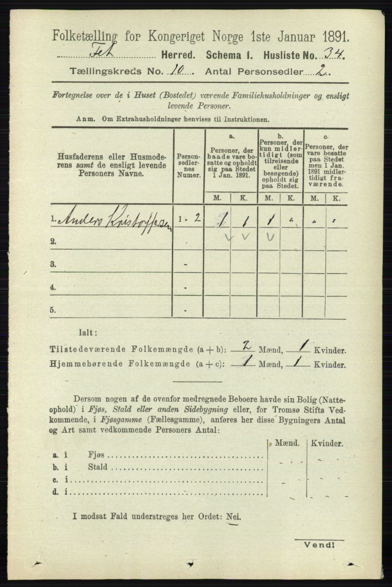 RA, 1891 census for 0227 Fet, 1891, p. 3982