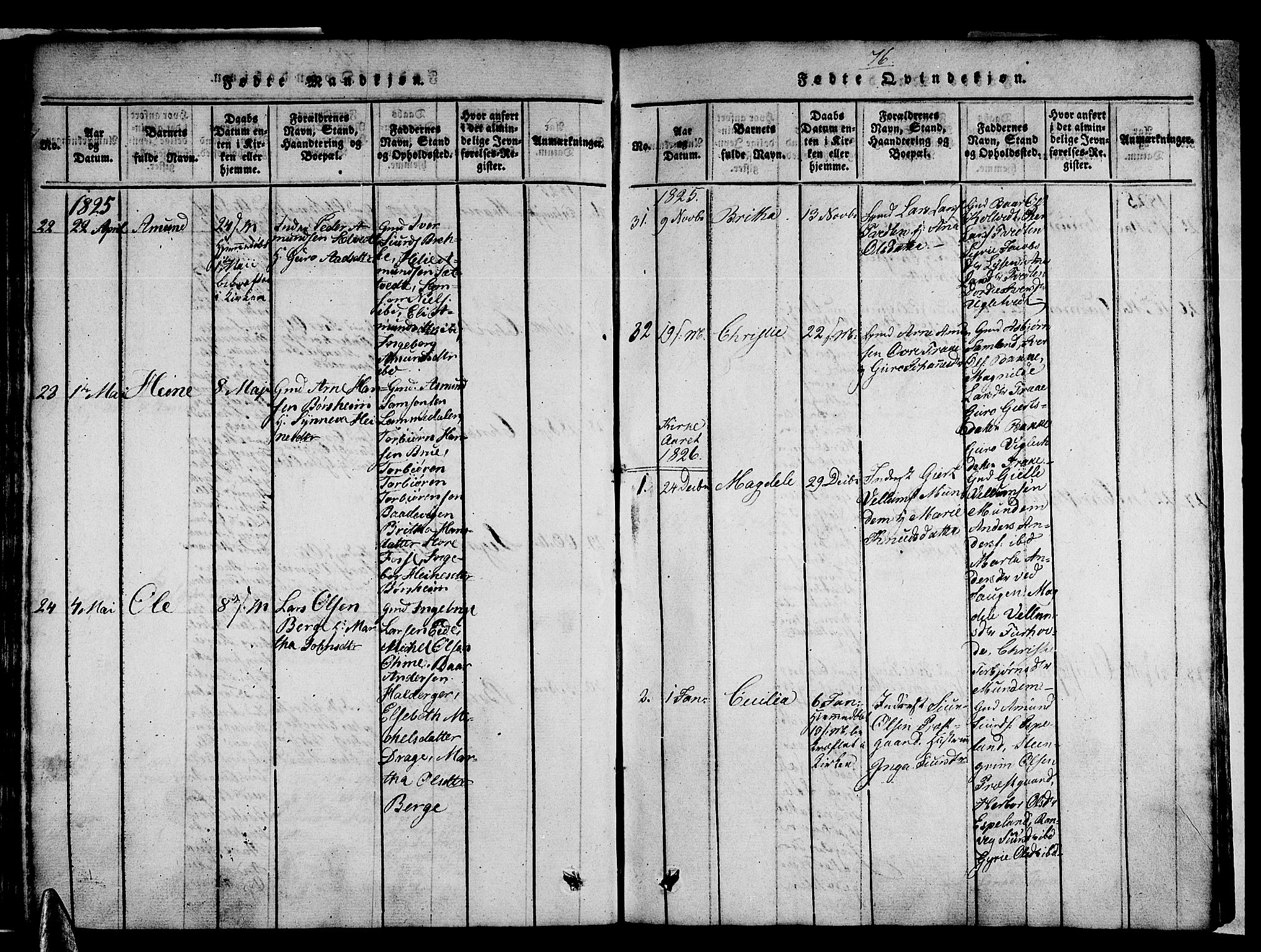 Strandebarm sokneprestembete, AV/SAB-A-78401/H/Haa: Parish register (official) no. A 5, 1816-1826, p. 76