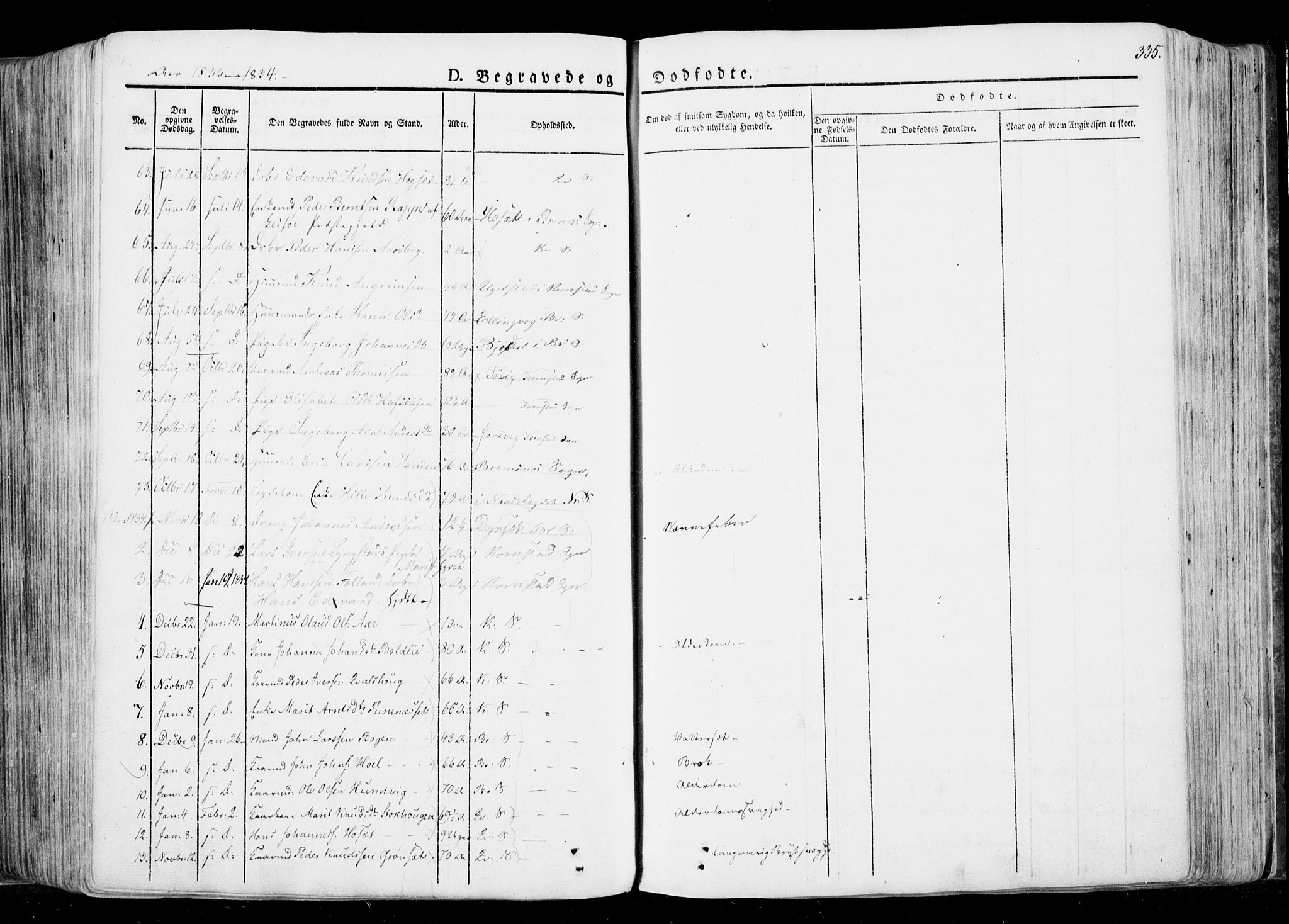 Ministerialprotokoller, klokkerbøker og fødselsregistre - Møre og Romsdal, SAT/A-1454/568/L0803: Parish register (official) no. 568A10, 1830-1853, p. 335