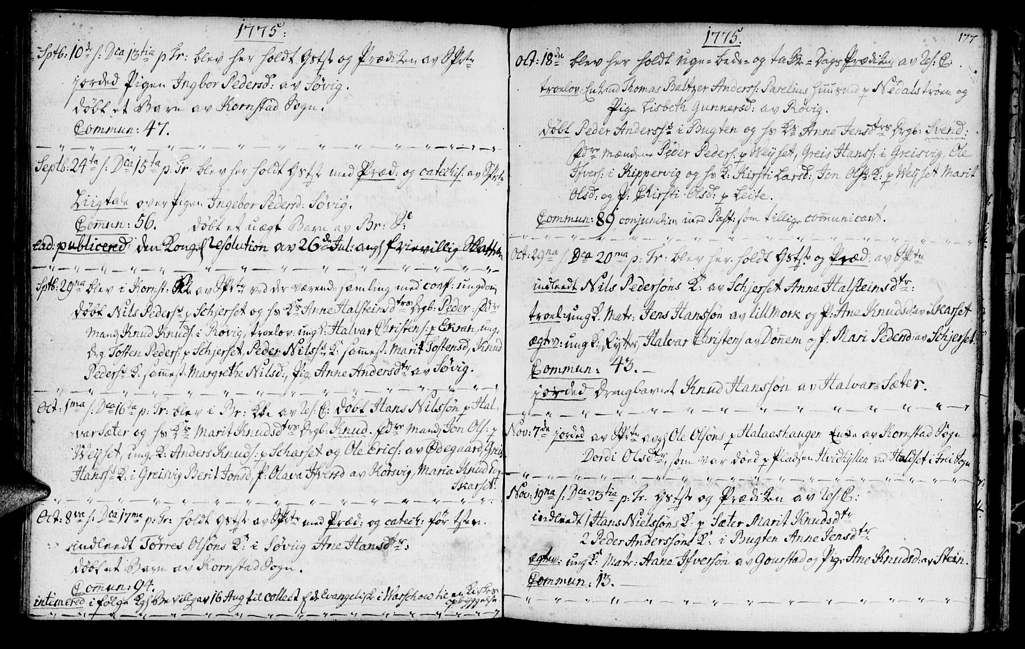 Ministerialprotokoller, klokkerbøker og fødselsregistre - Møre og Romsdal, AV/SAT-A-1454/568/L0798: Parish register (official) no. 568A07, 1753-1780, p. 176-177