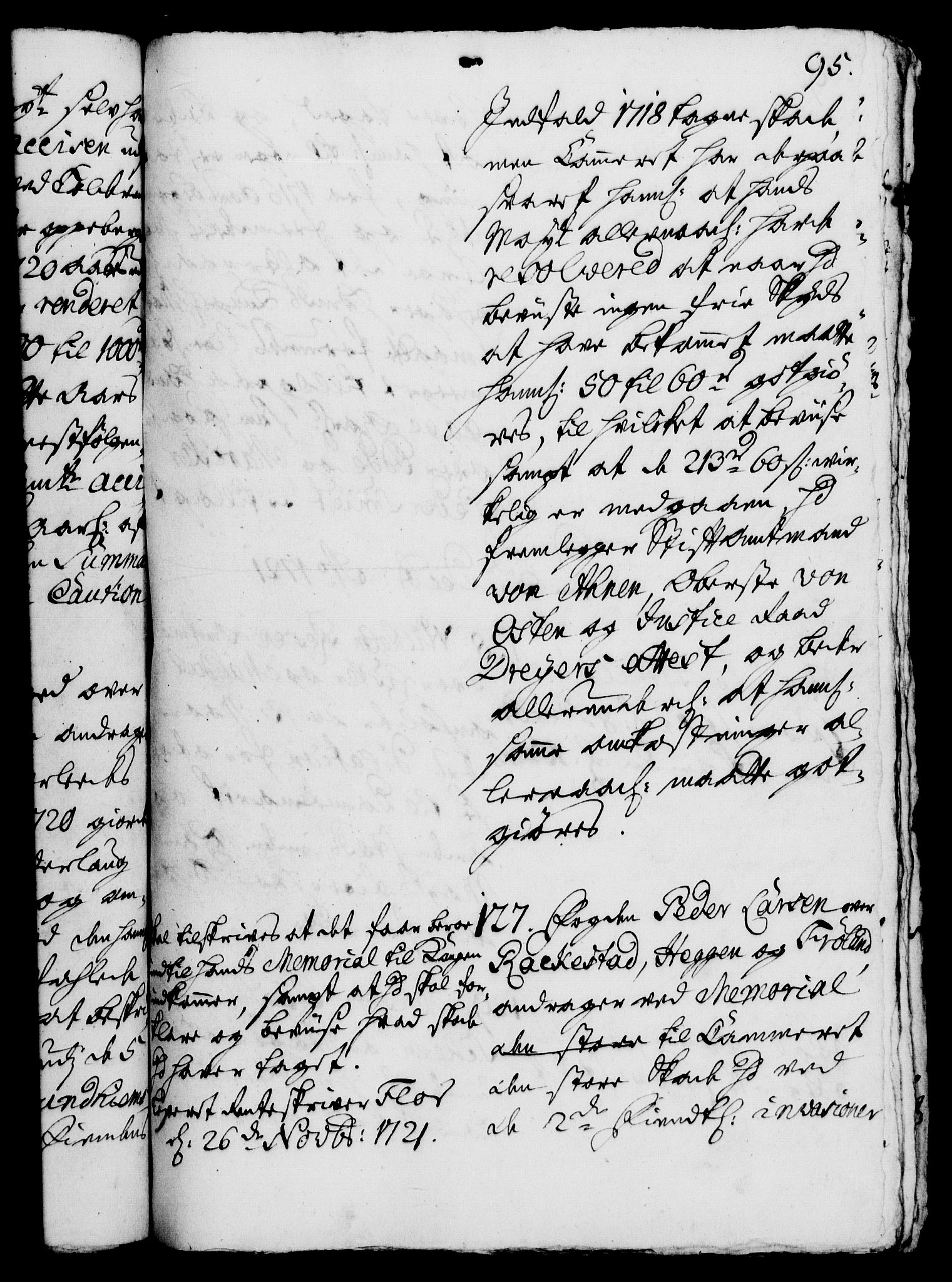 Rentekammeret, Kammerkanselliet, RA/EA-3111/G/Gh/Gha/L0005: Norsk ekstraktmemorialprotokoll (merket RK 53.50), 1721-1723, p. 95