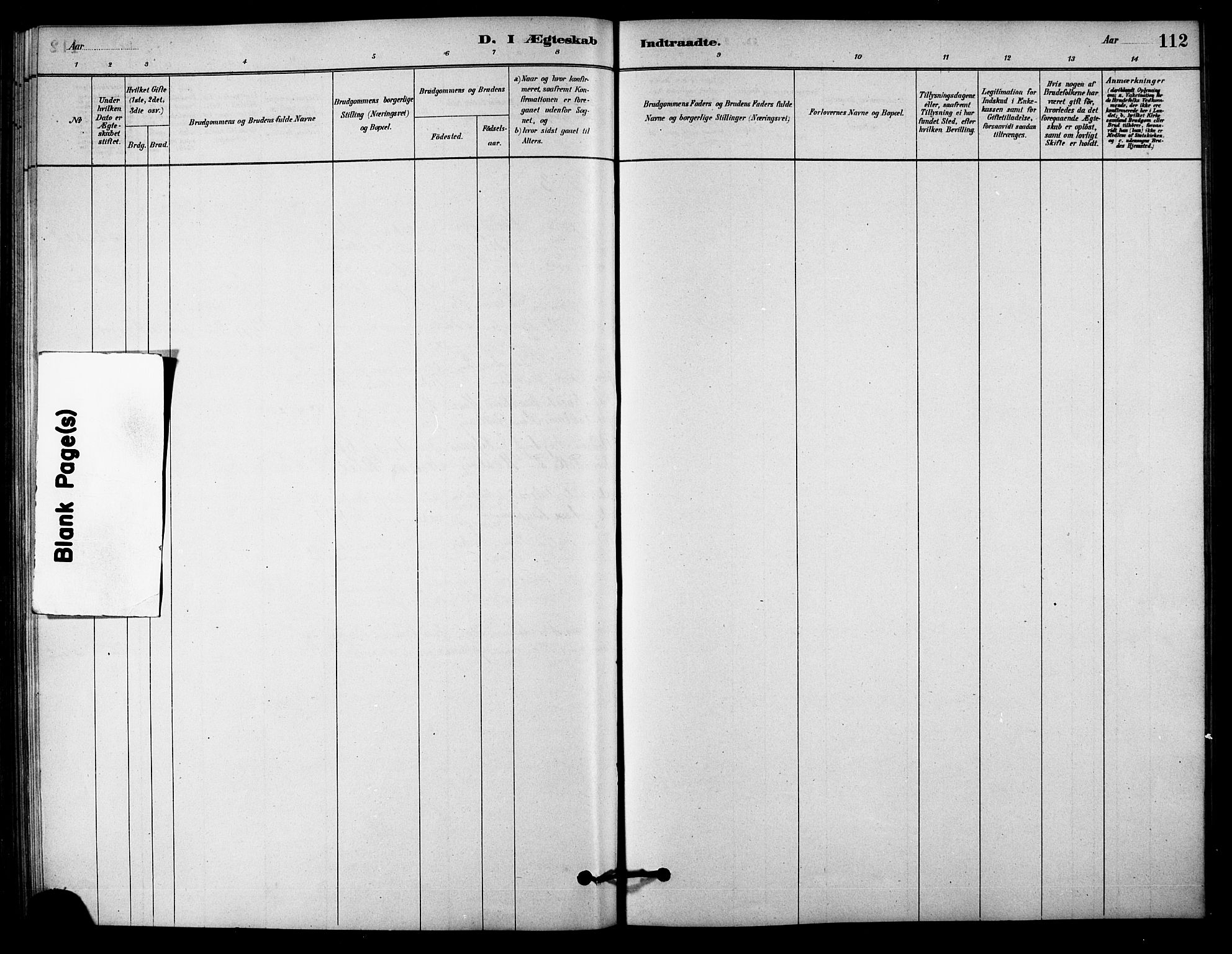 Ministerialprotokoller, klokkerbøker og fødselsregistre - Sør-Trøndelag, SAT/A-1456/656/L0692: Parish register (official) no. 656A01, 1879-1893, p. 112