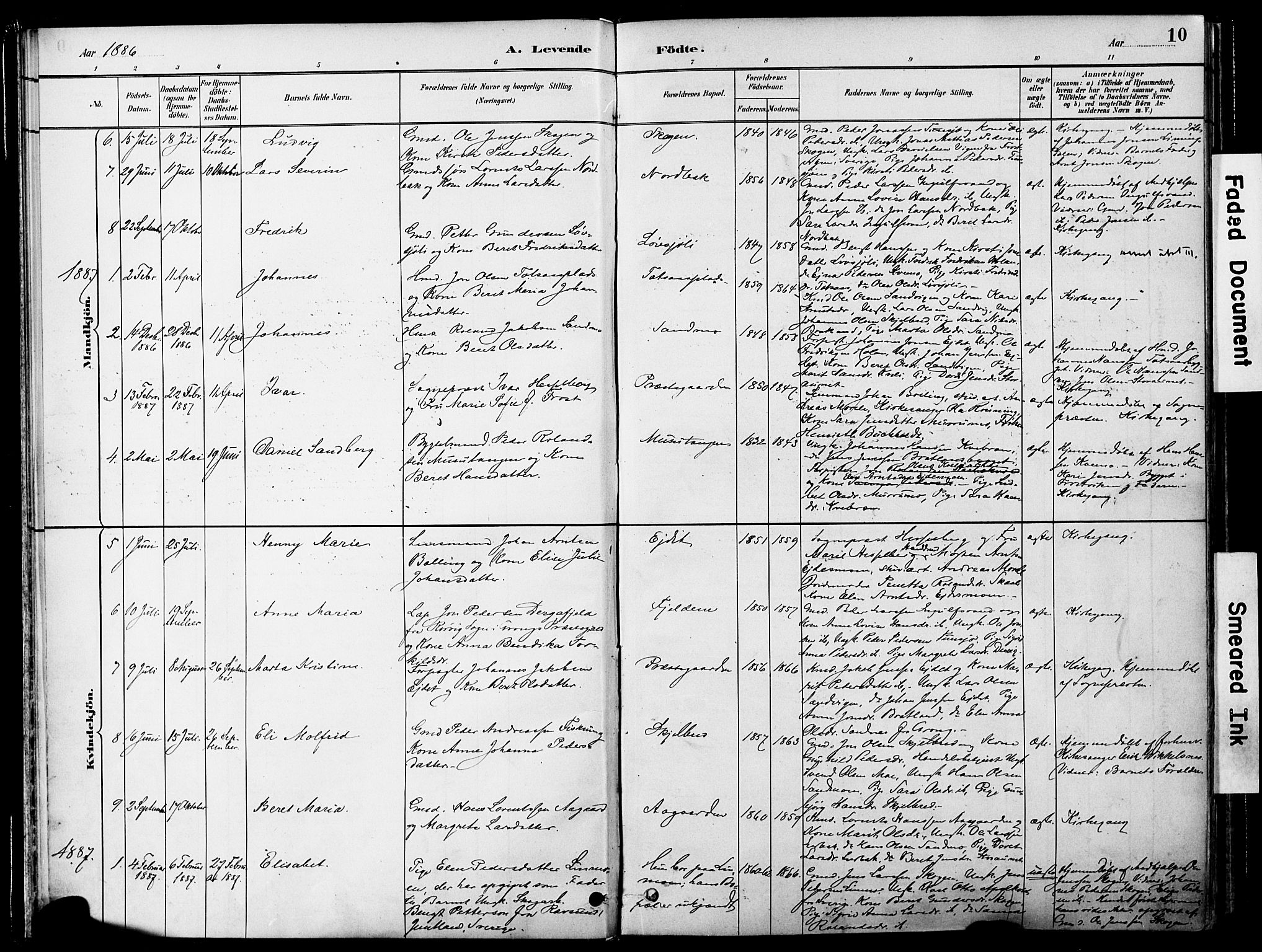 Ministerialprotokoller, klokkerbøker og fødselsregistre - Nord-Trøndelag, SAT/A-1458/755/L0494: Parish register (official) no. 755A03, 1882-1902, p. 10