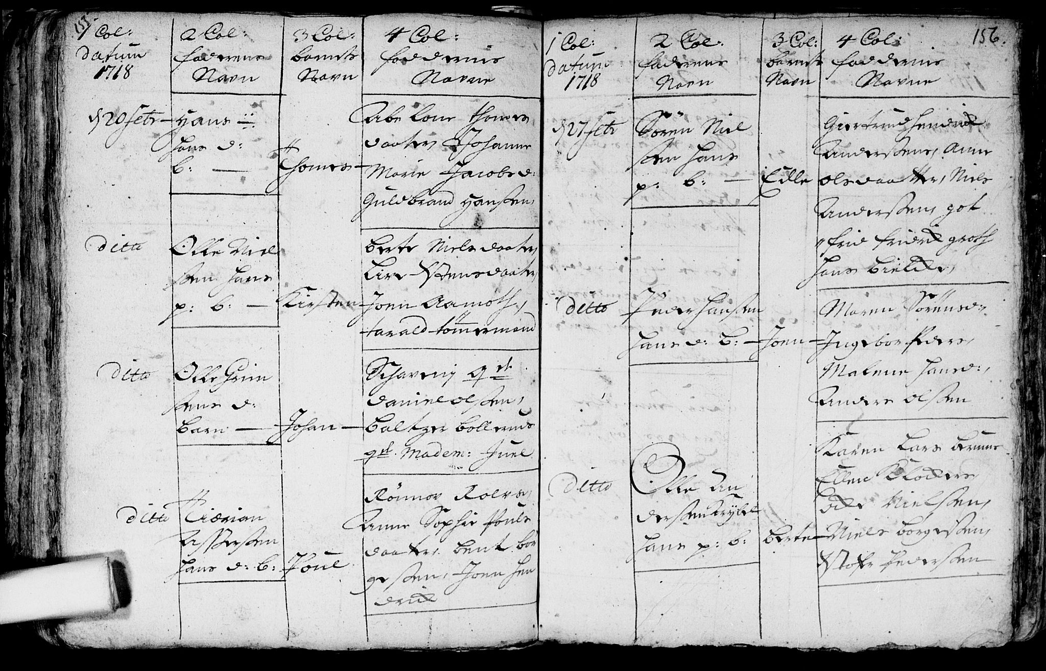 Aker prestekontor kirkebøker, AV/SAO-A-10861/F/L0002: Parish register (official) no. 2, 1714-1720, p. 155-156