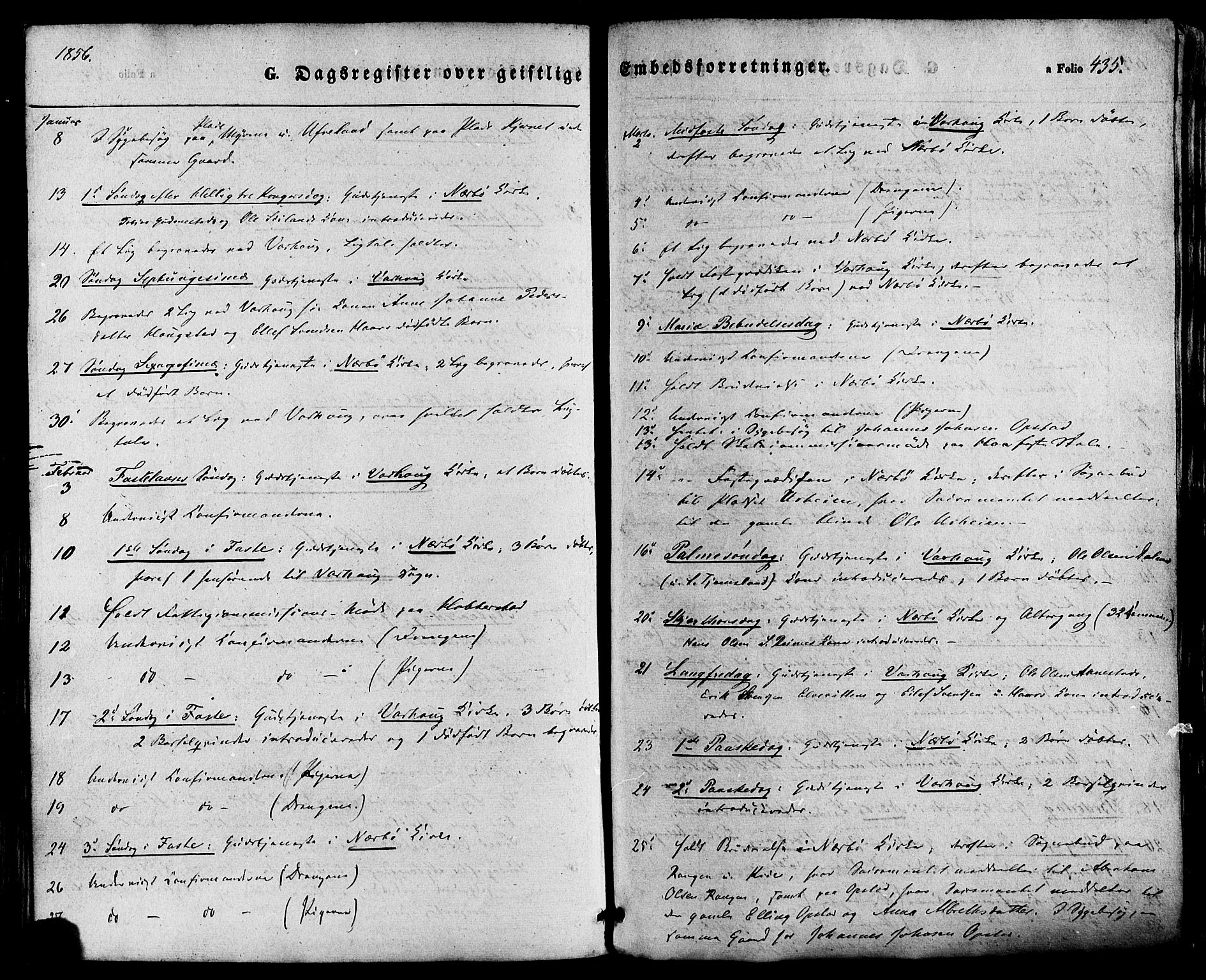 Hå sokneprestkontor, AV/SAST-A-101801/001/30BA/L0008: Parish register (official) no. A 7, 1853-1878, p. 435