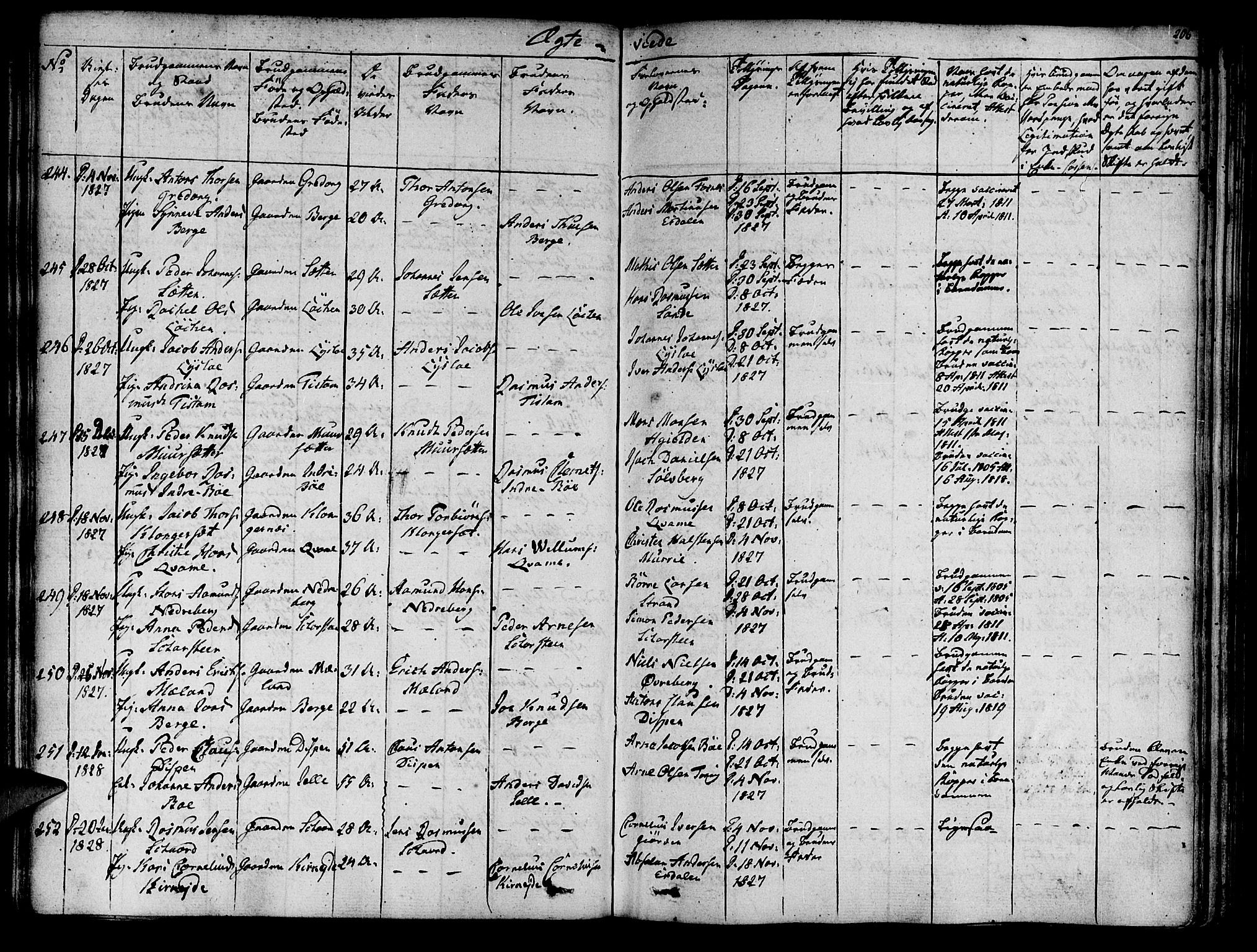 Innvik sokneprestembete, SAB/A-80501: Parish register (official) no. A 3, 1820-1832, p. 206