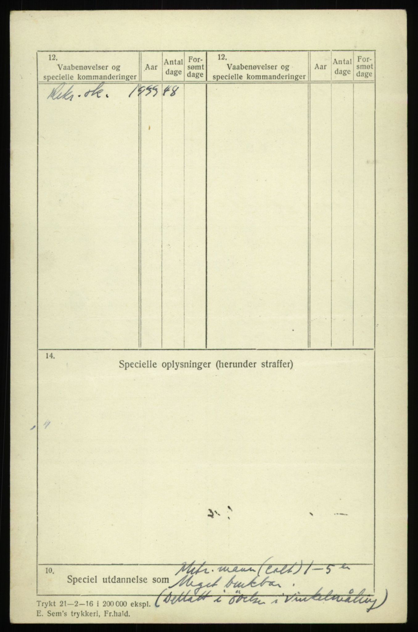 Forsvaret, Troms infanteriregiment nr. 16, AV/RA-RAFA-3146/P/Pa/L0017: Rulleblad for regimentets menige mannskaper, årsklasse 1933, 1933, p. 190