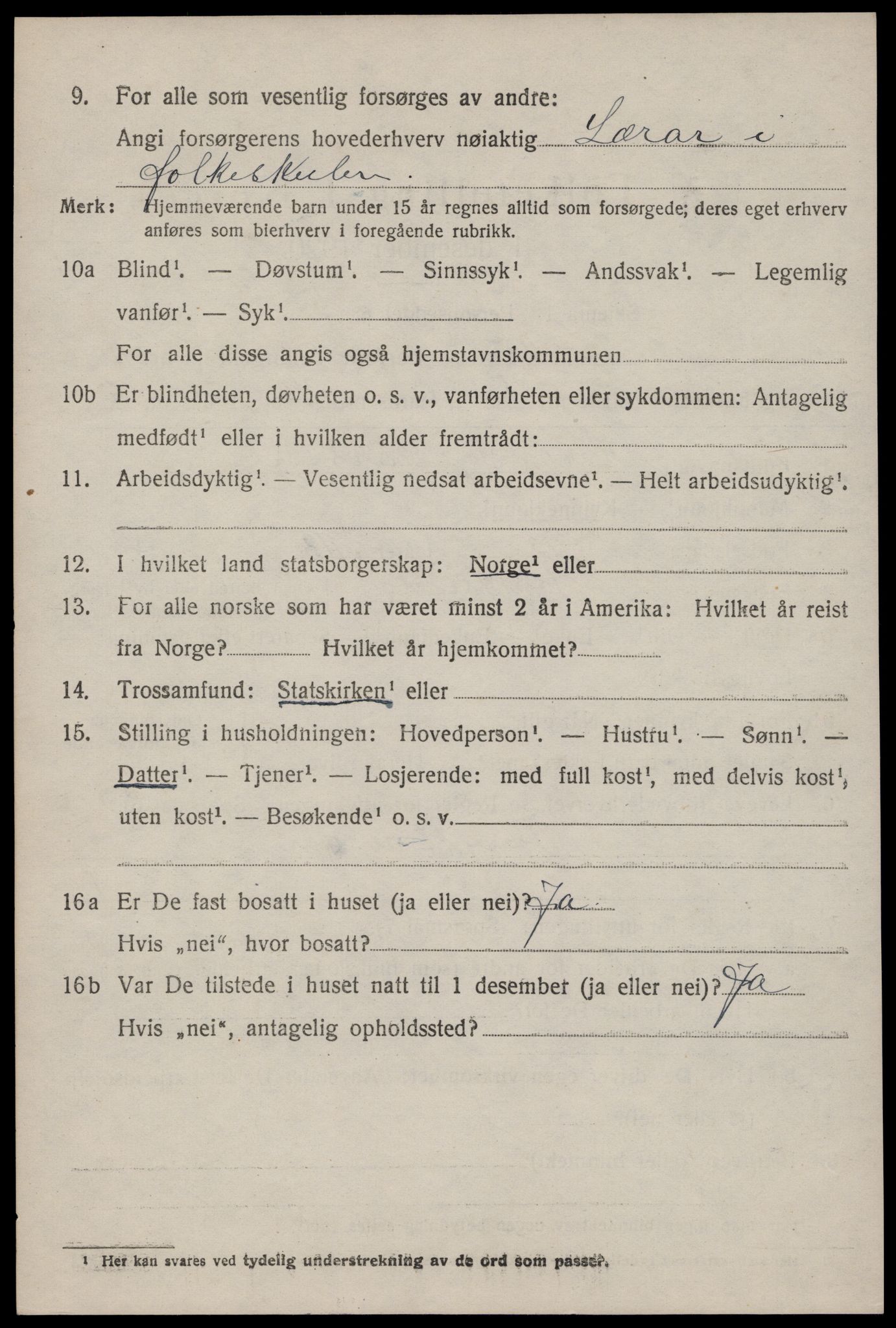 SAKO, 1920 census for Kviteseid, 1920, p. 5912