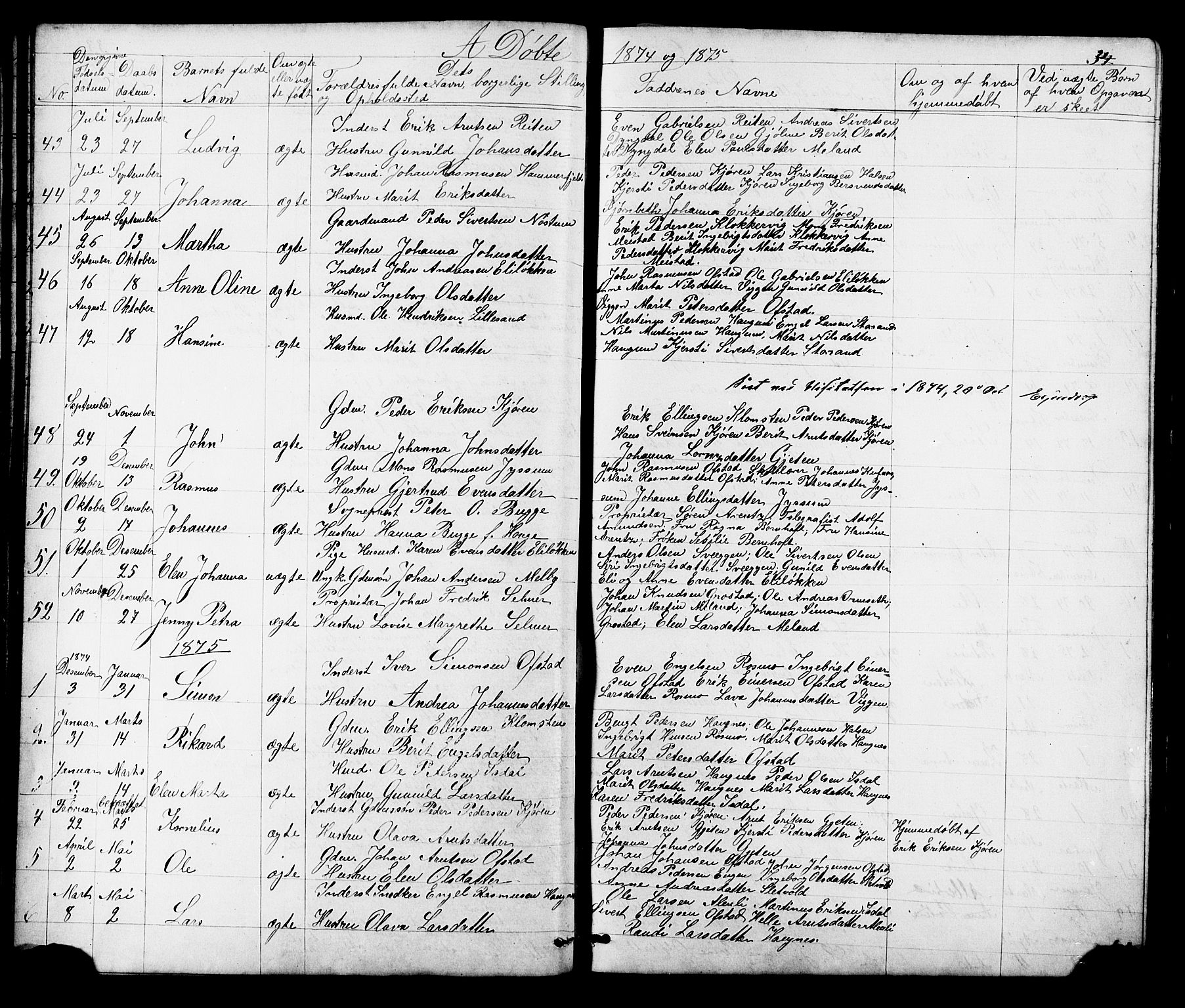 Ministerialprotokoller, klokkerbøker og fødselsregistre - Sør-Trøndelag, SAT/A-1456/665/L0777: Parish register (copy) no. 665C02, 1867-1915, p. 34
