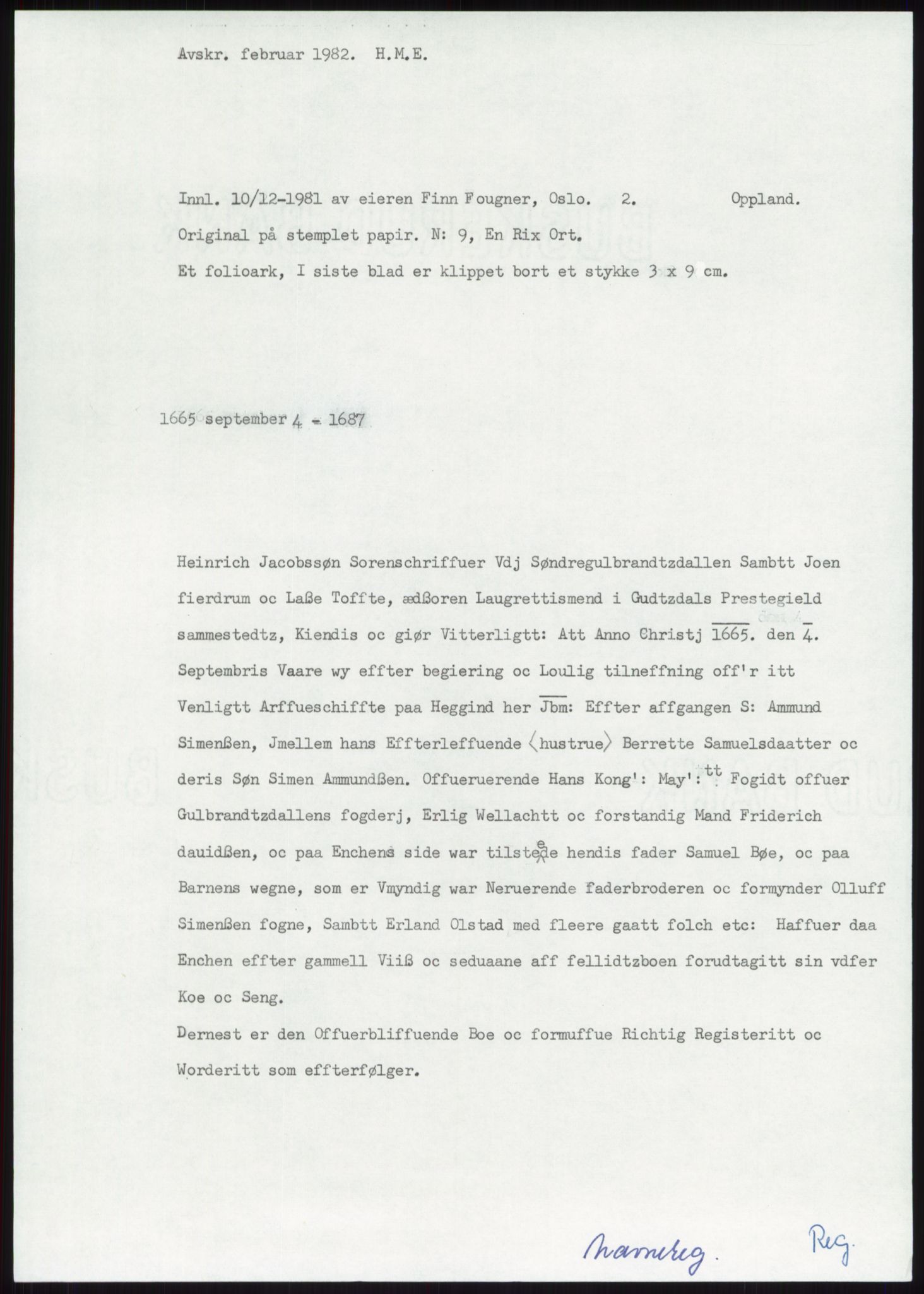 Samlinger til kildeutgivelse, Diplomavskriftsamlingen, AV/RA-EA-4053/H/Ha, p. 2051