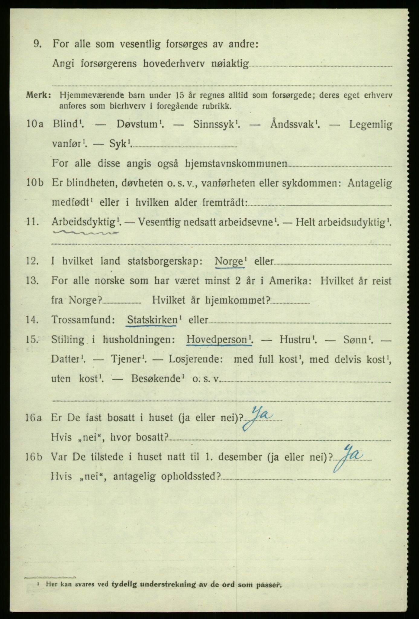 SAB, 1920 census for Sogndal, 1920, p. 3602