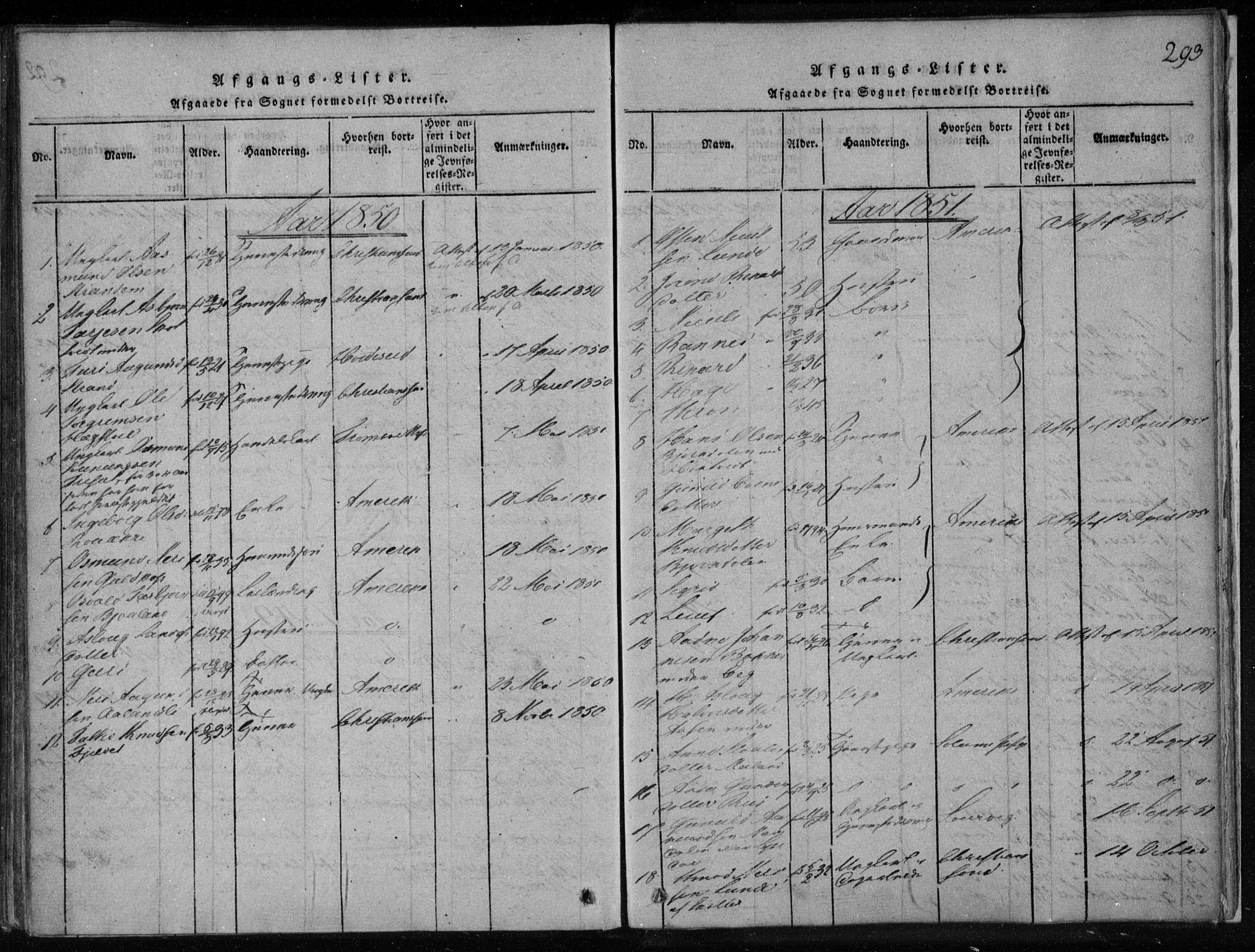 Lårdal kirkebøker, SAKO/A-284/F/Fa/L0005: Parish register (official) no. I 5, 1815-1860, p. 293