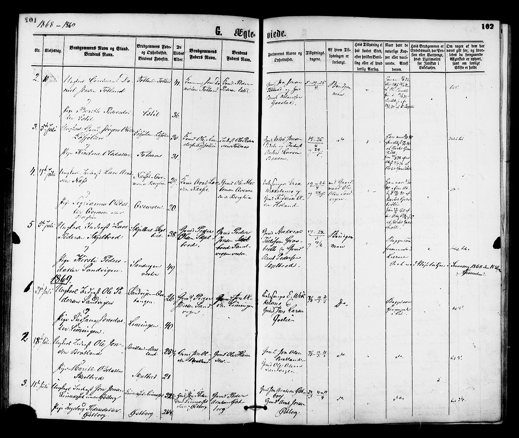 Ministerialprotokoller, klokkerbøker og fødselsregistre - Nord-Trøndelag, SAT/A-1458/755/L0493: Parish register (official) no. 755A02, 1865-1881, p. 102