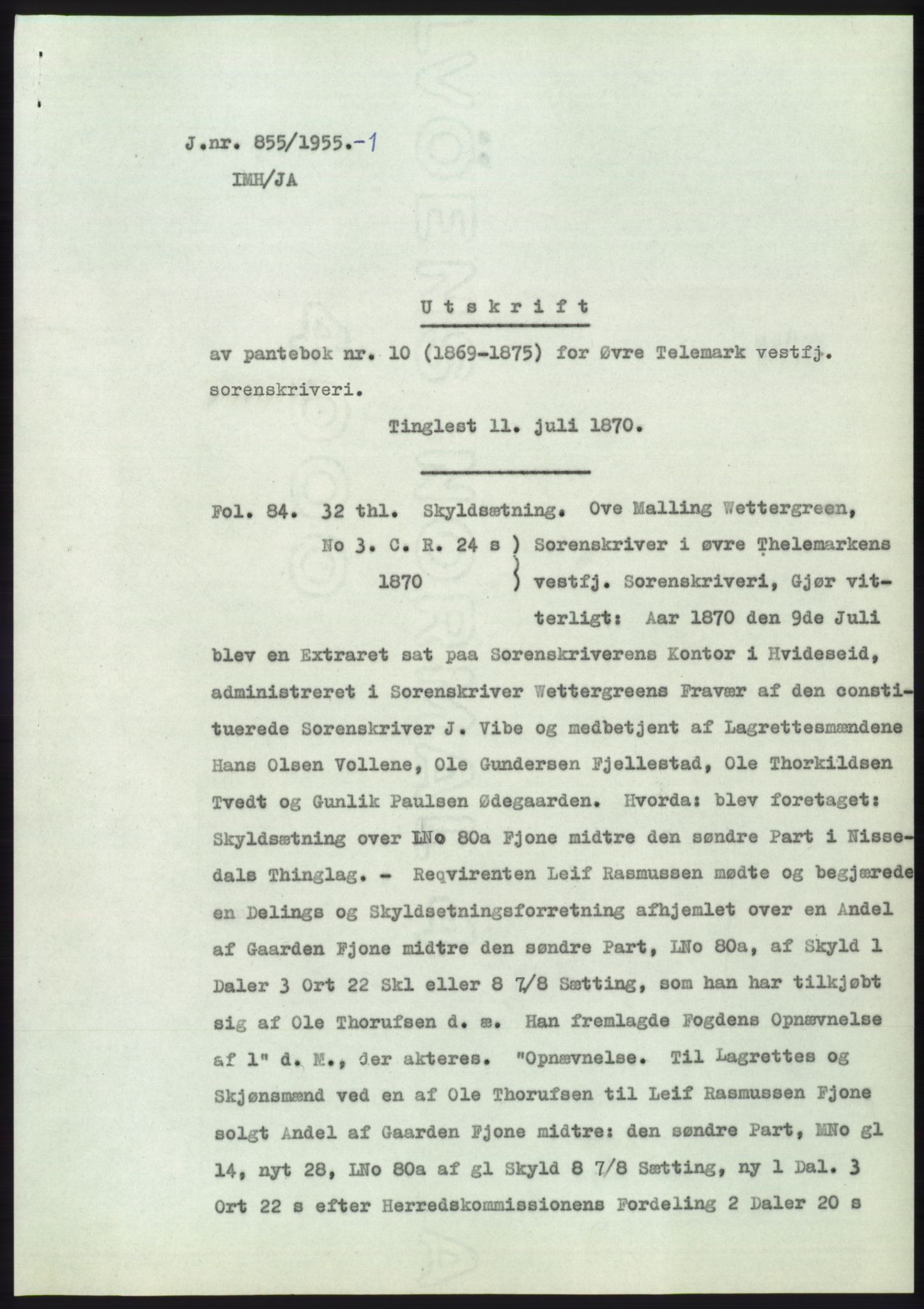 Statsarkivet i Kongsberg, SAKO/A-0001, 1955, p. 45
