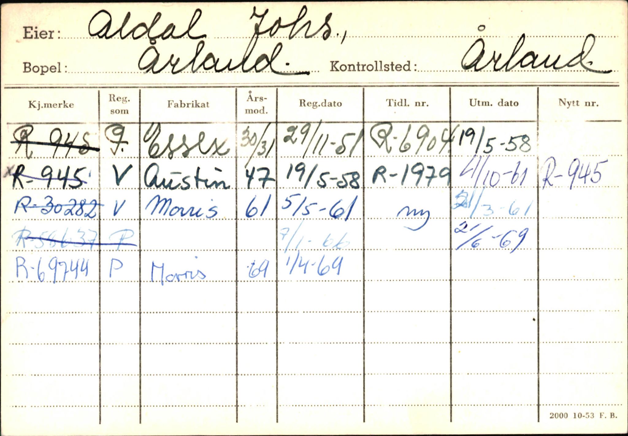 Statens vegvesen, Hordaland vegkontor, AV/SAB-A-5201/2/Ha/L0001: R-eierkort A, 1920-1971, p. 319