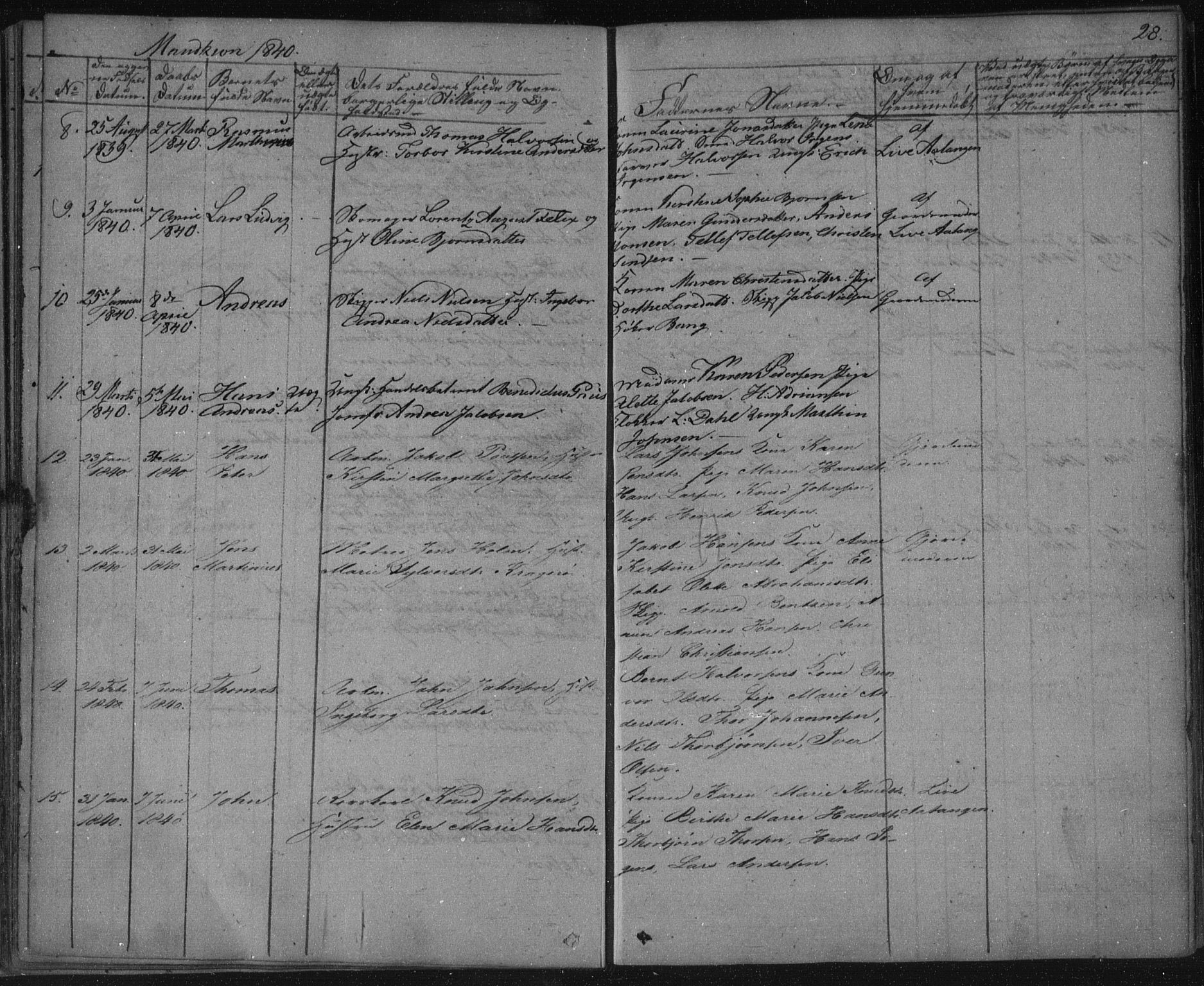 Kragerø kirkebøker, AV/SAKO-A-278/F/Fa/L0005: Parish register (official) no. 5, 1832-1847, p. 28