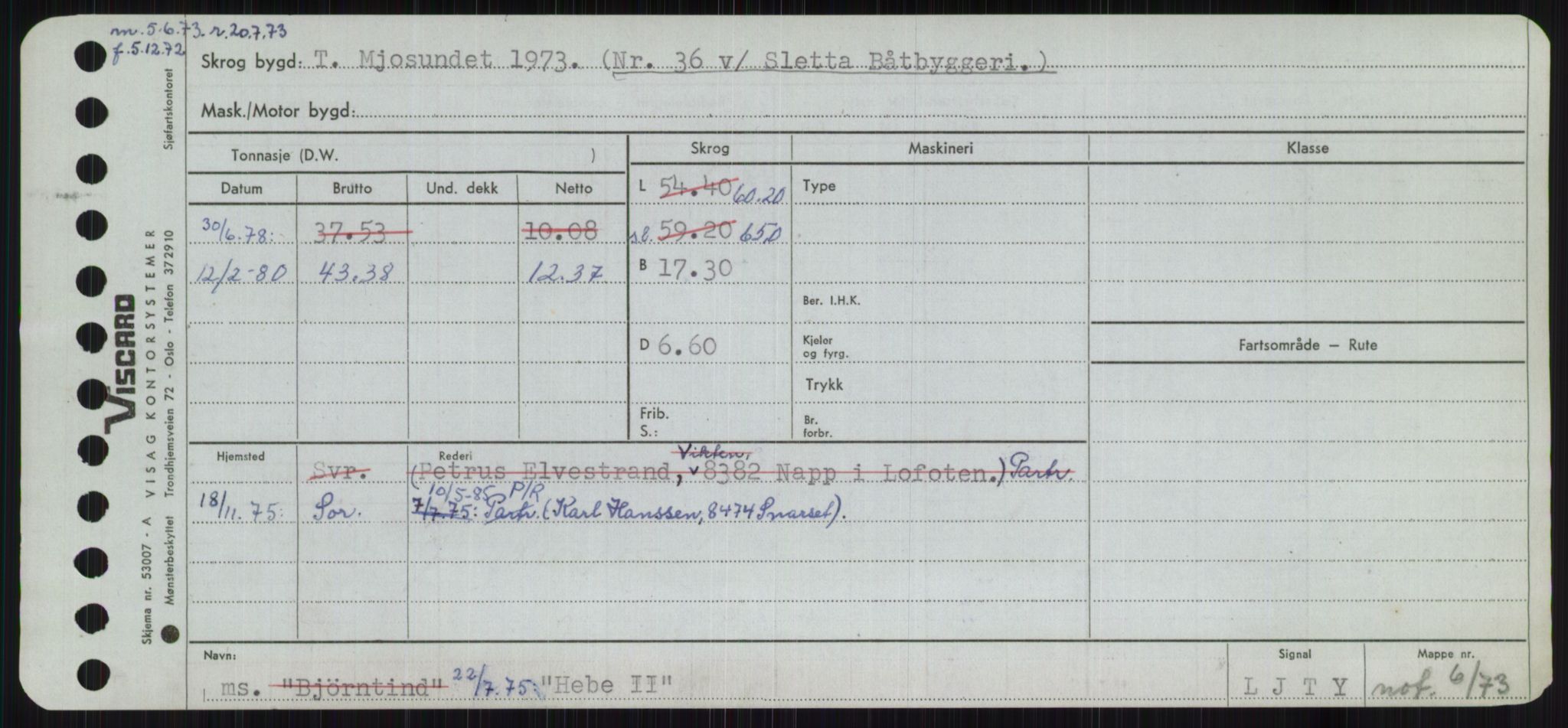 Sjøfartsdirektoratet med forløpere, Skipsmålingen, RA/S-1627/H/Ha/L0002/0002: Fartøy, Eik-Hill / Fartøy, G-Hill, p. 729