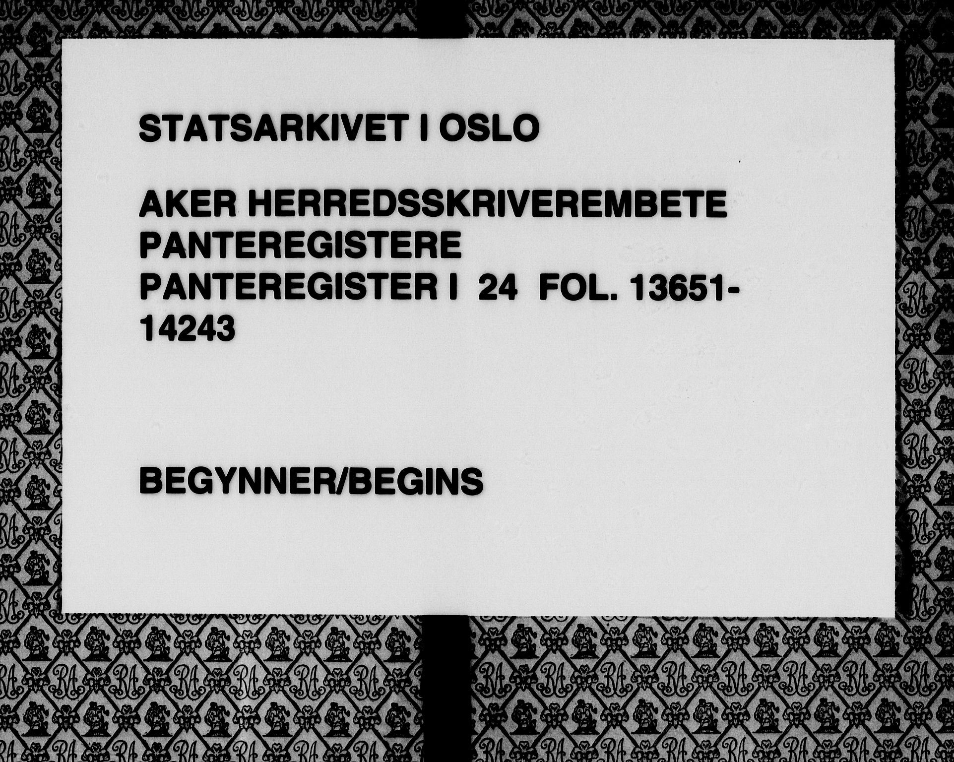 Aker herredsskriveri, SAO/A-10896/G/Ga/Gab/Gaba/L0024: Mortgage register no. I 24, 1905-1950
