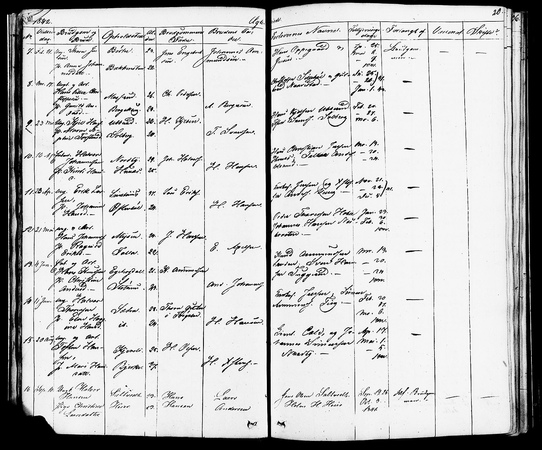 Enebakk prestekontor Kirkebøker, SAO/A-10171c/F/Fa/L0012: Parish register (official) no. I 12, 1832-1882, p. 20