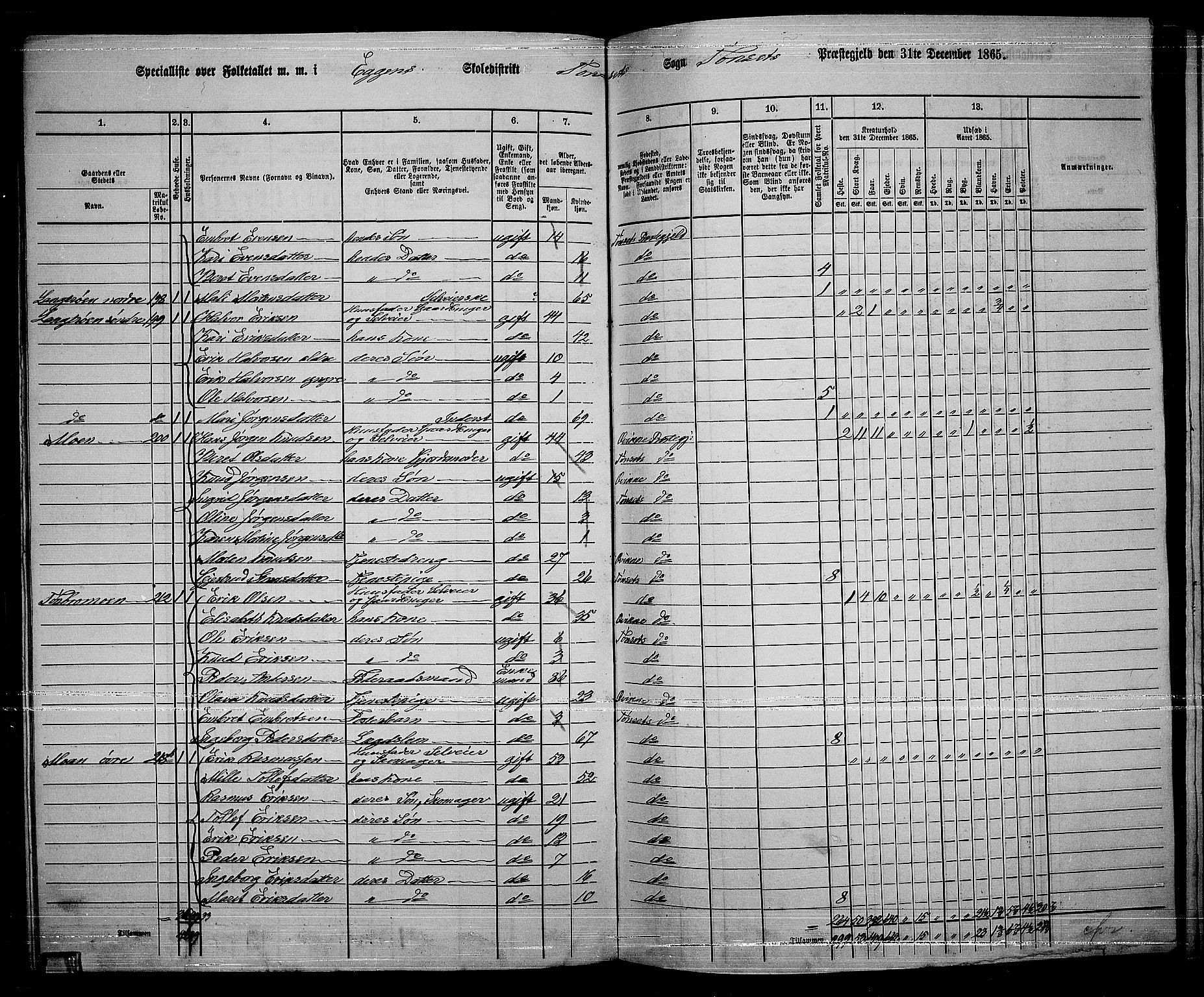 RA, 1865 census for Tynset, 1865, p. 89