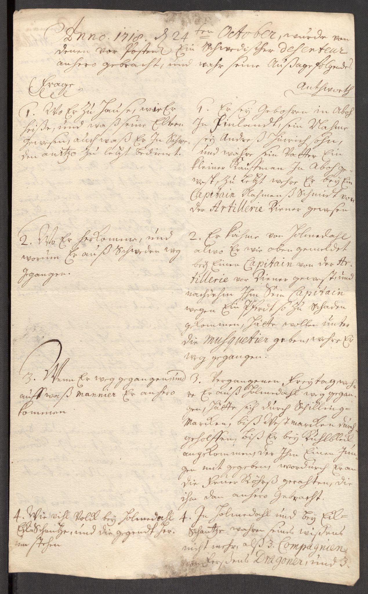 Kommanderende general (KG I) med Det norske krigsdirektorium, AV/RA-EA-5419/E/Eb/L0012: Kunnskap om fienden, kronologisk ordnet, 1718-1719, p. 432