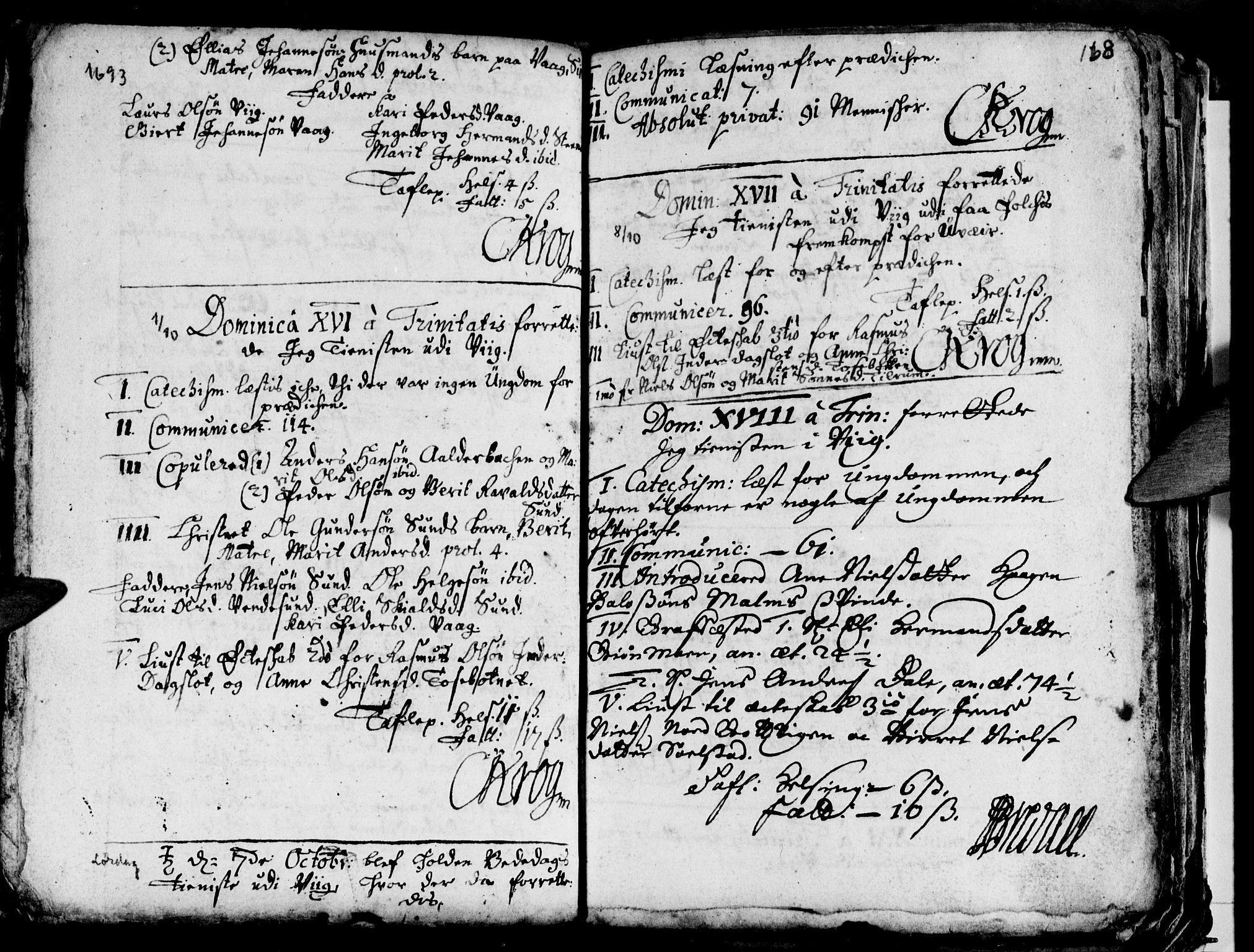 Ministerialprotokoller, klokkerbøker og fødselsregistre - Nordland, AV/SAT-A-1459/812/L0172: Parish register (official) no. 812A01, 1677-1718, p. 168