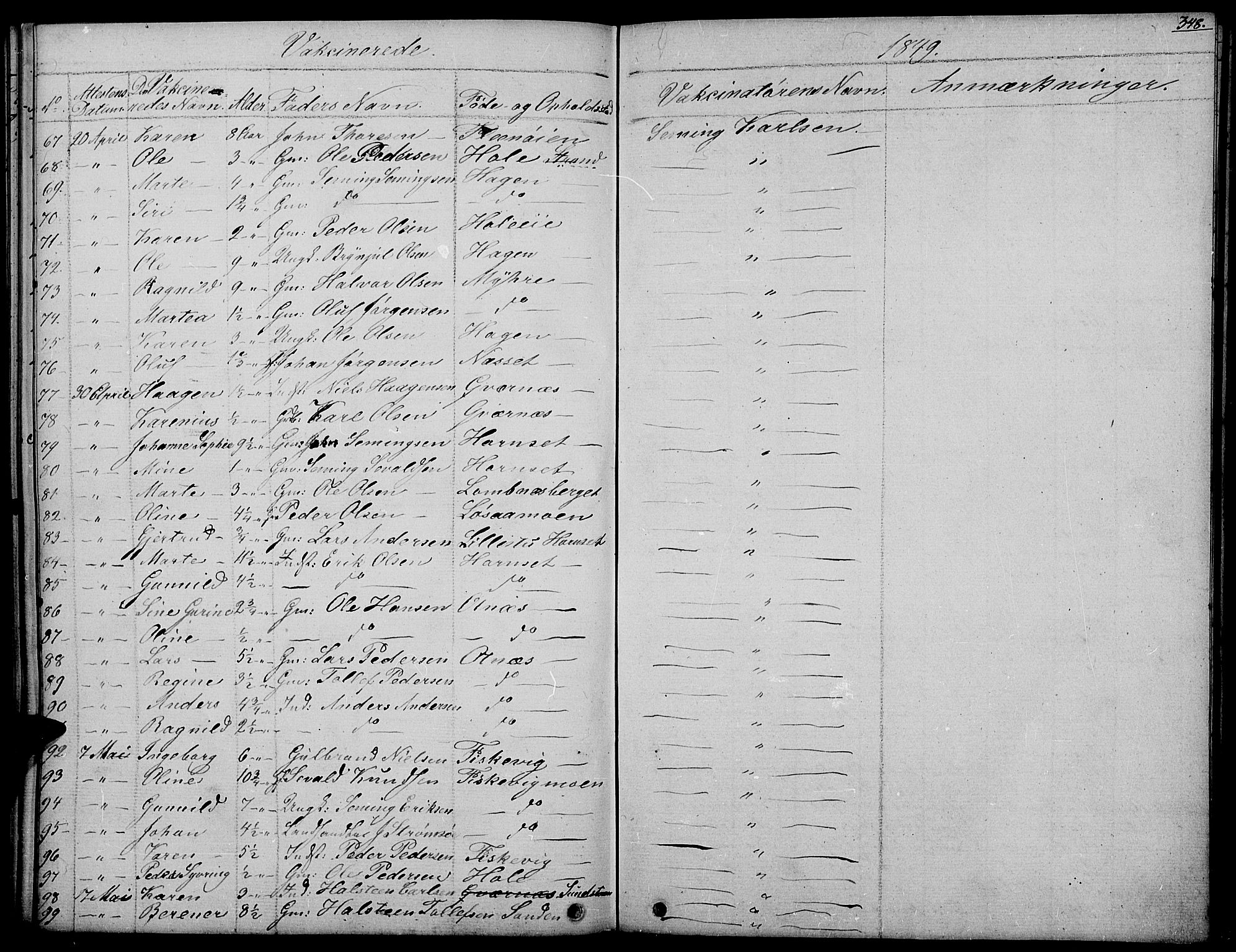 Rendalen prestekontor, AV/SAH-PREST-054/H/Ha/Haa/L0004: Parish register (official) no. 4, 1829-1852, p. 348