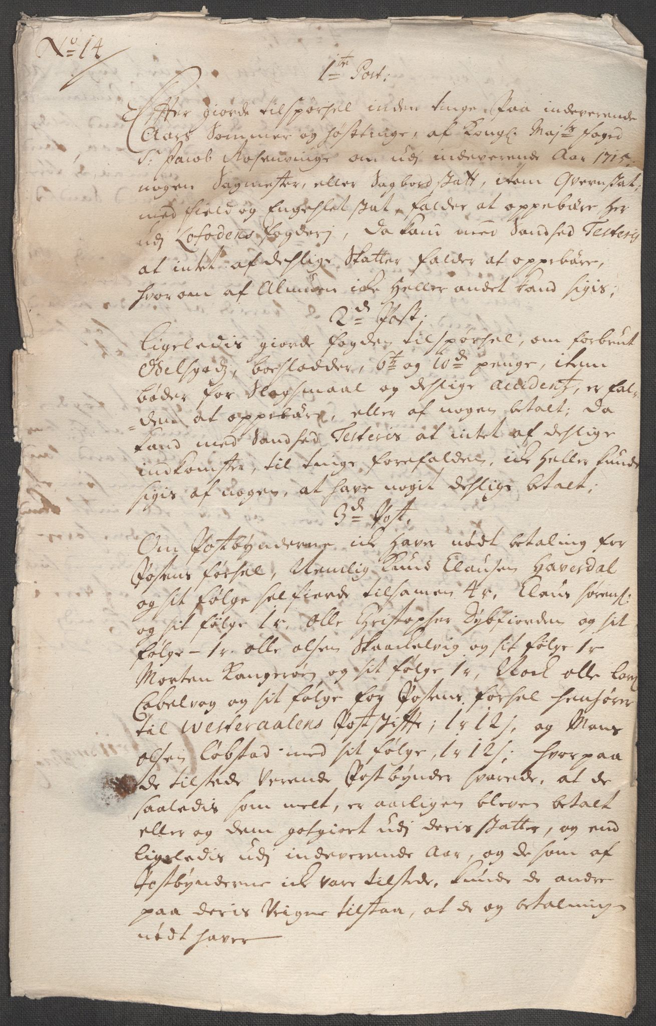 Rentekammeret inntil 1814, Reviderte regnskaper, Fogderegnskap, RA/EA-4092/R67/L4681: Fogderegnskap Vesterålen, Andenes og Lofoten, 1715, p. 103