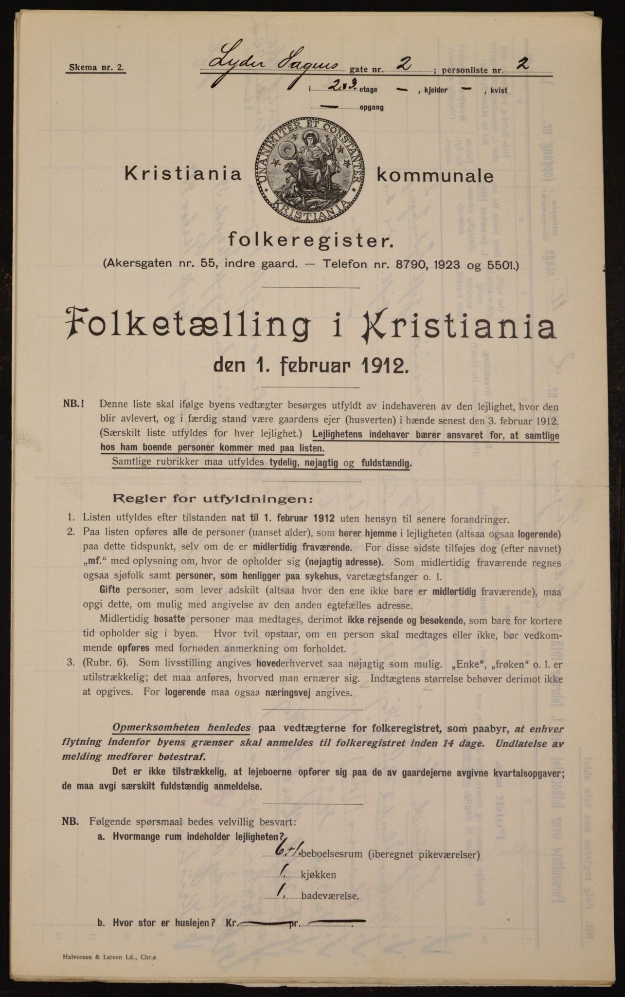 OBA, Municipal Census 1912 for Kristiania, 1912, p. 58817