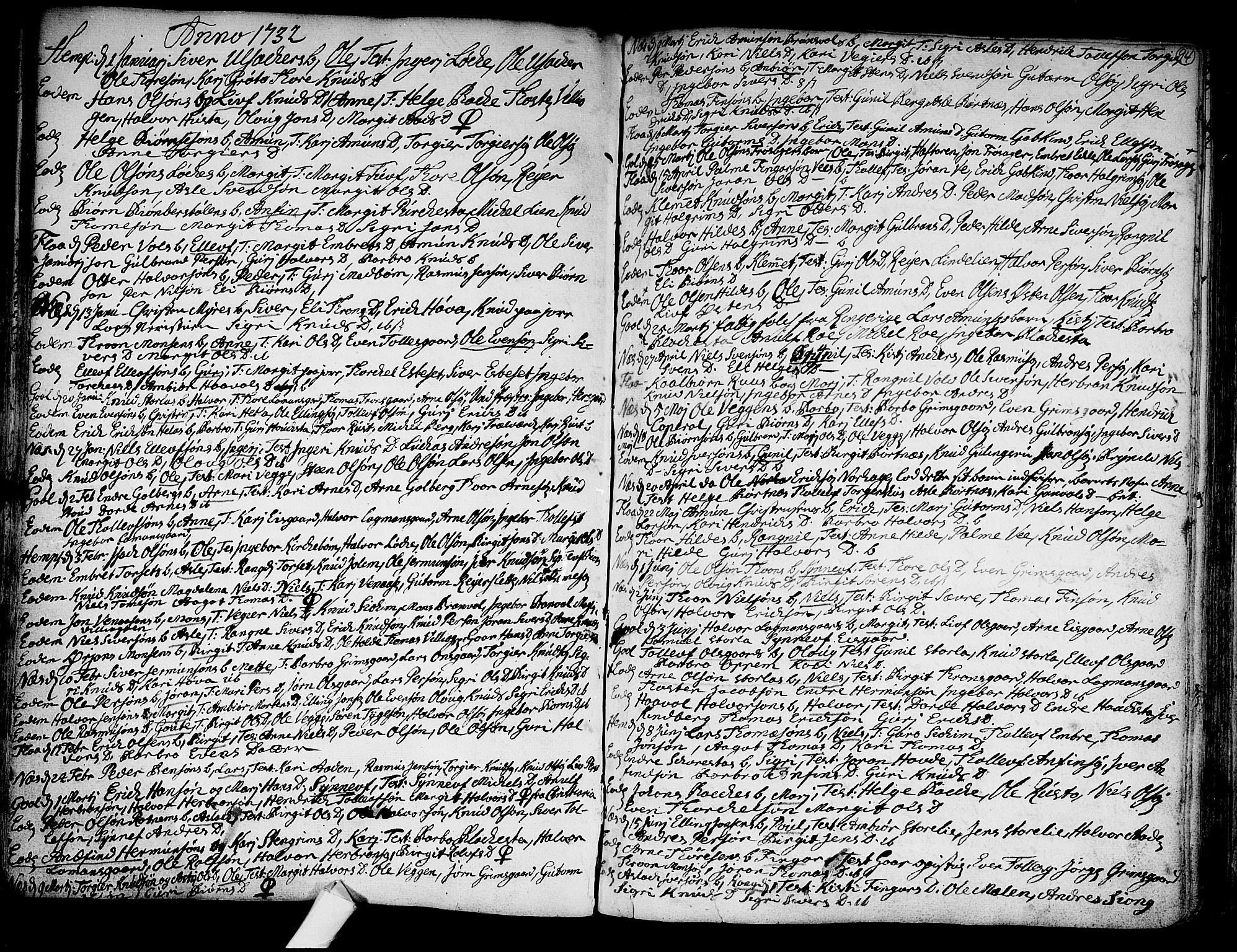 Nes kirkebøker, SAKO/A-236/F/Fa/L0002: Parish register (official) no. 2, 1707-1759, p. 94