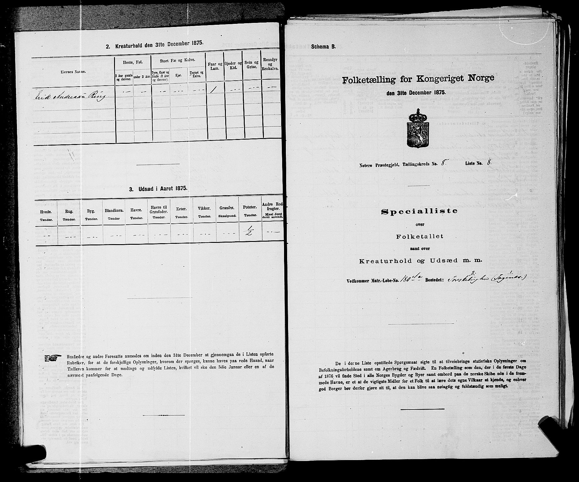 SAKO, 1875 census for 0722P Nøtterøy, 1875, p. 1552