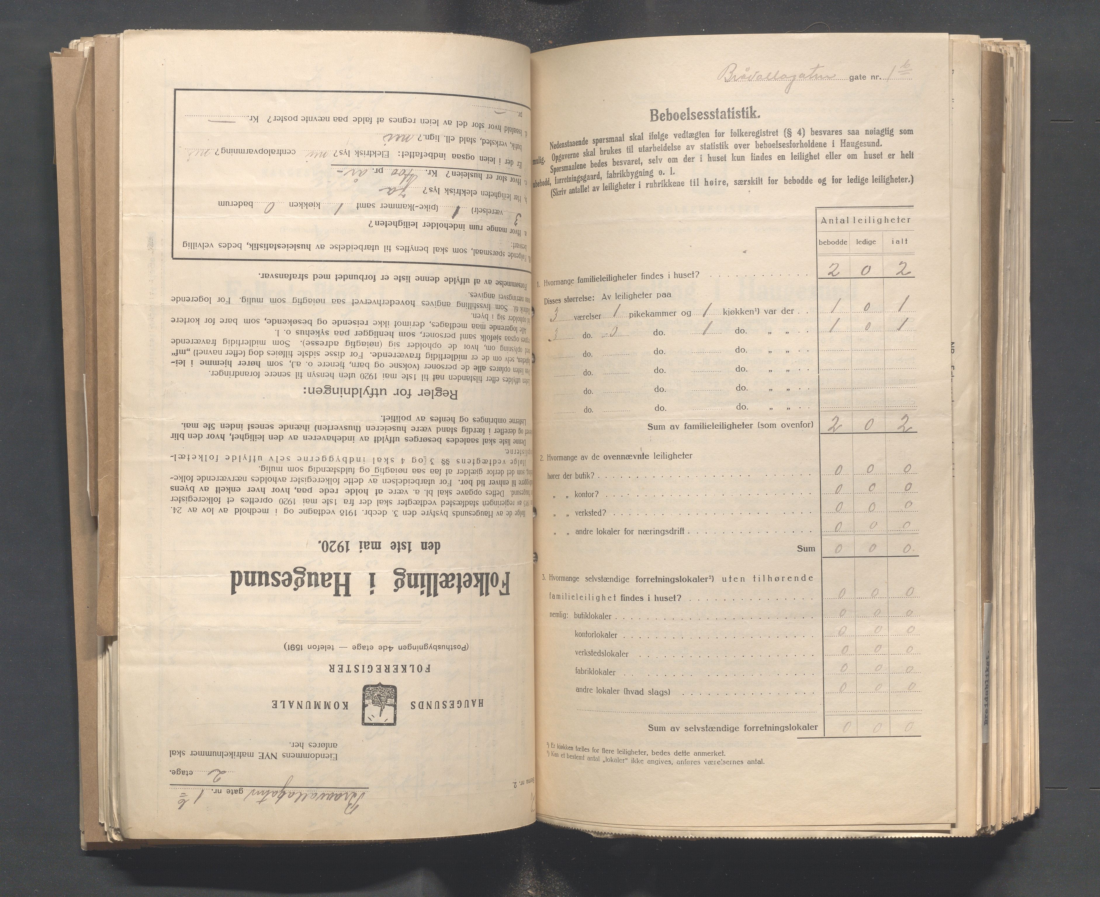 IKAR, Local census 1.5.1920 for Haugesund, 1920, p. 183