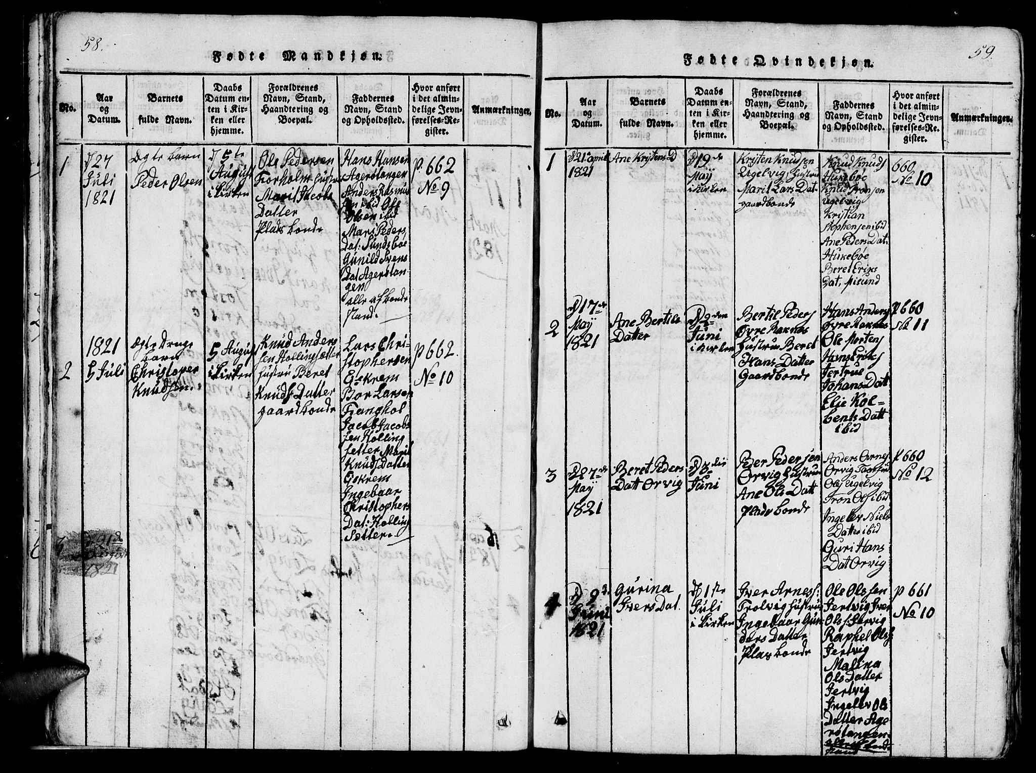 Ministerialprotokoller, klokkerbøker og fødselsregistre - Møre og Romsdal, AV/SAT-A-1454/560/L0718: Parish register (official) no. 560A02, 1817-1844, p. 58-59