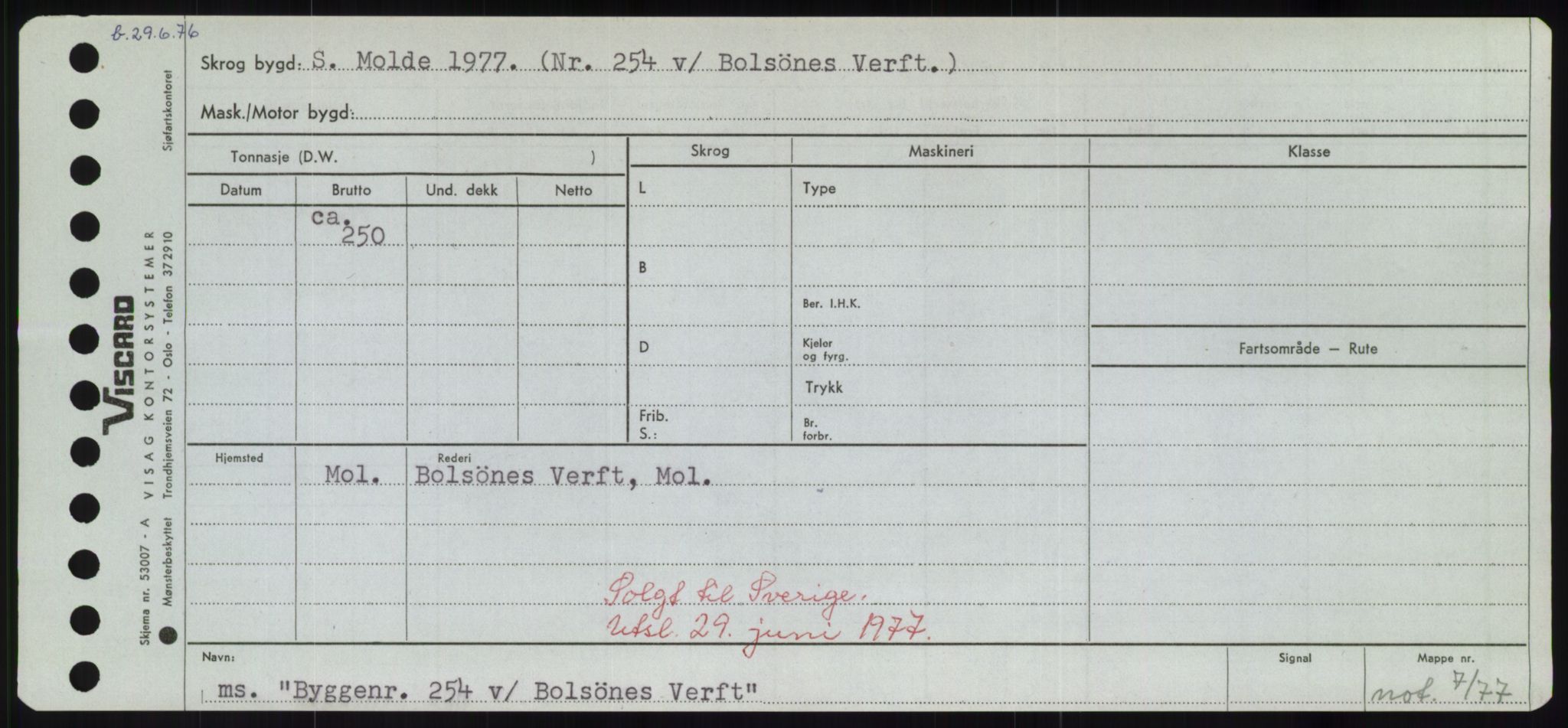 Sjøfartsdirektoratet med forløpere, Skipsmålingen, AV/RA-S-1627/H/Hd/L0006: Fartøy, Byg-Båt, p. 85