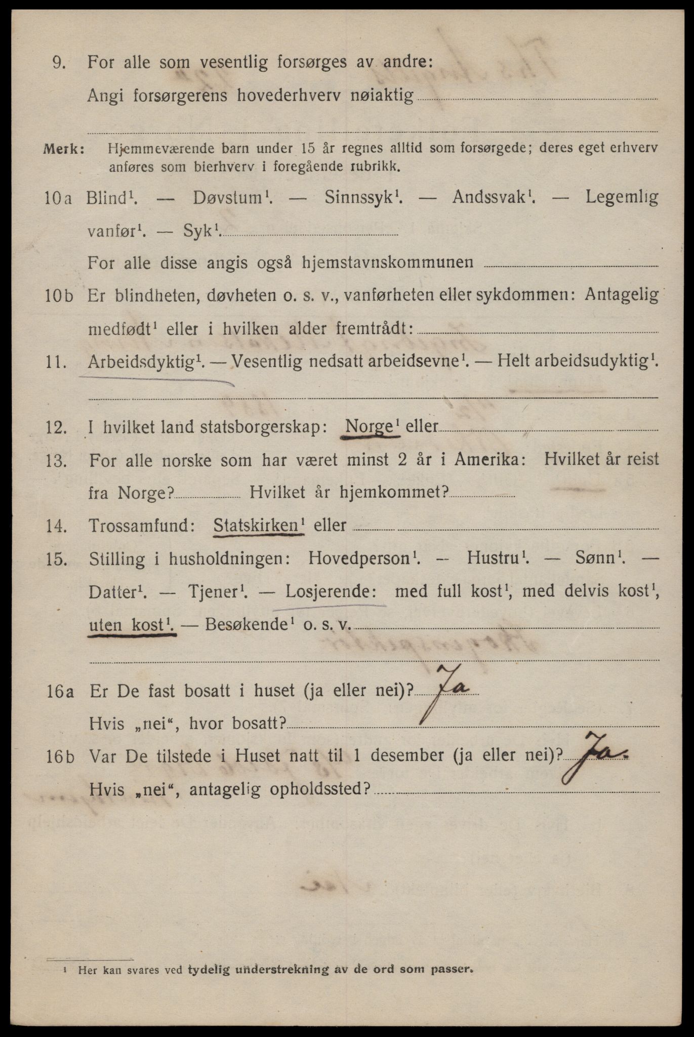 SAT, 1920 census for Trondheim, 1920, p. 58225