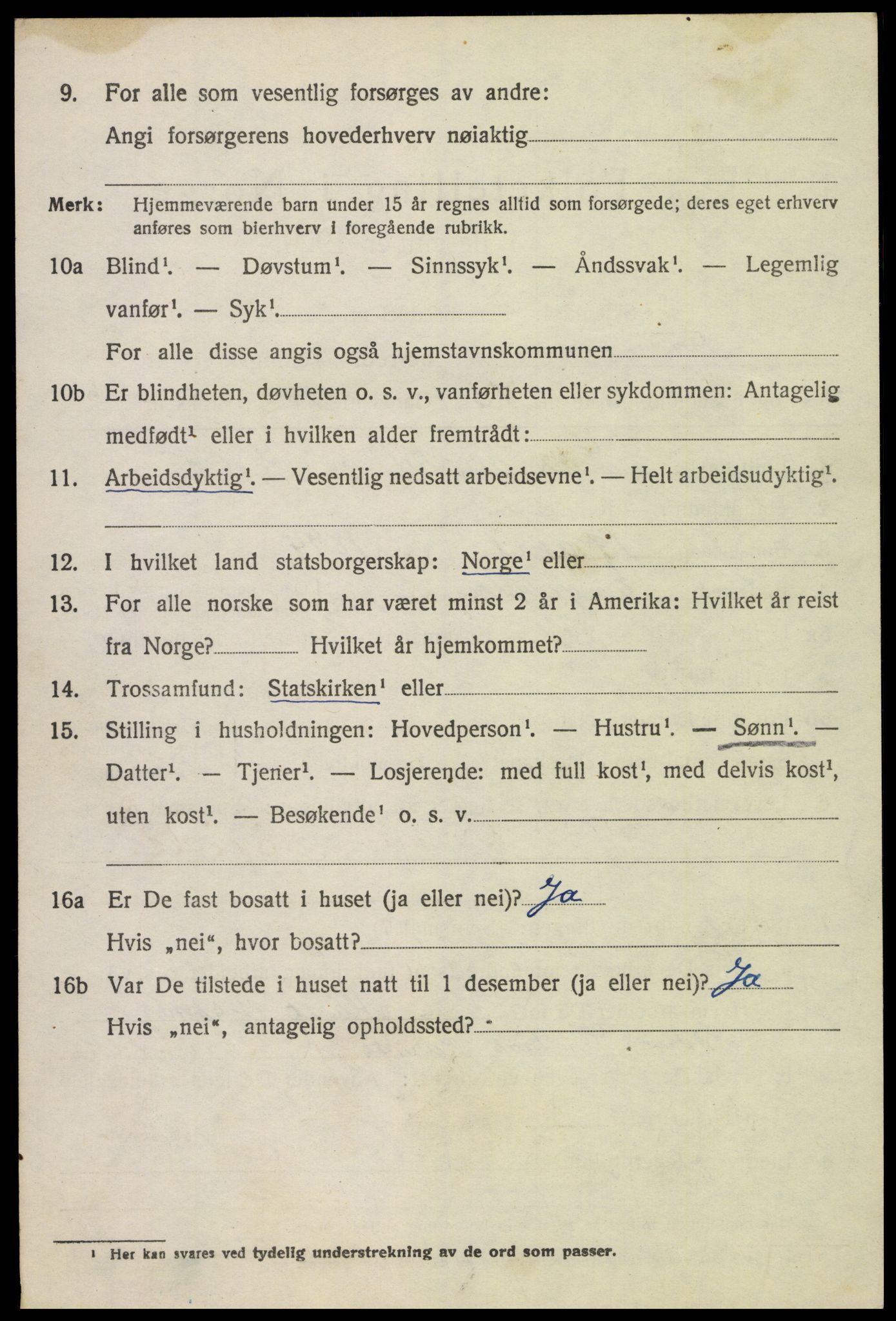 SAH, 1920 census for Furnes, 1920, p. 5726