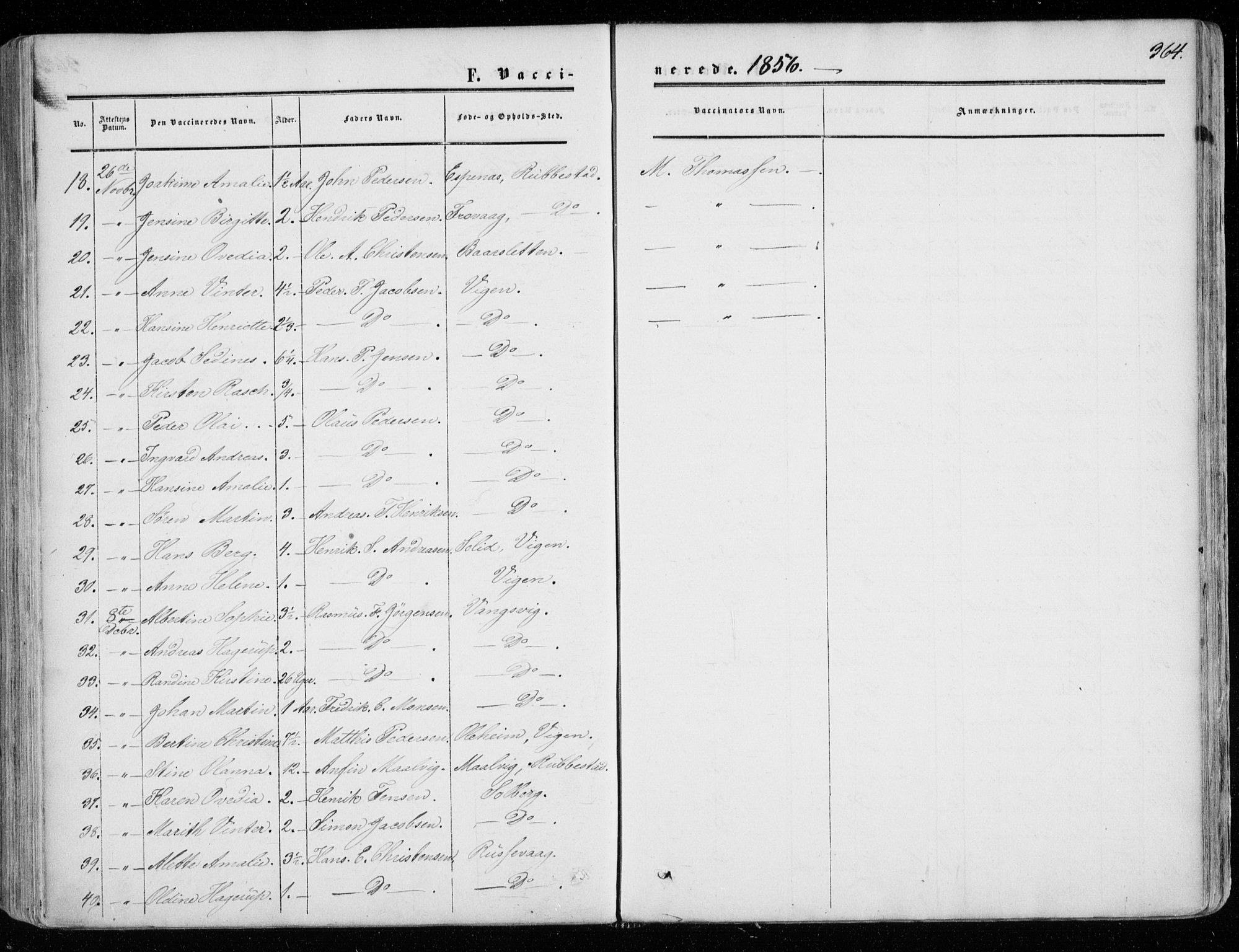 Tranøy sokneprestkontor, SATØ/S-1313/I/Ia/Iaa/L0007kirke: Parish register (official) no. 7, 1856-1866, p. 364