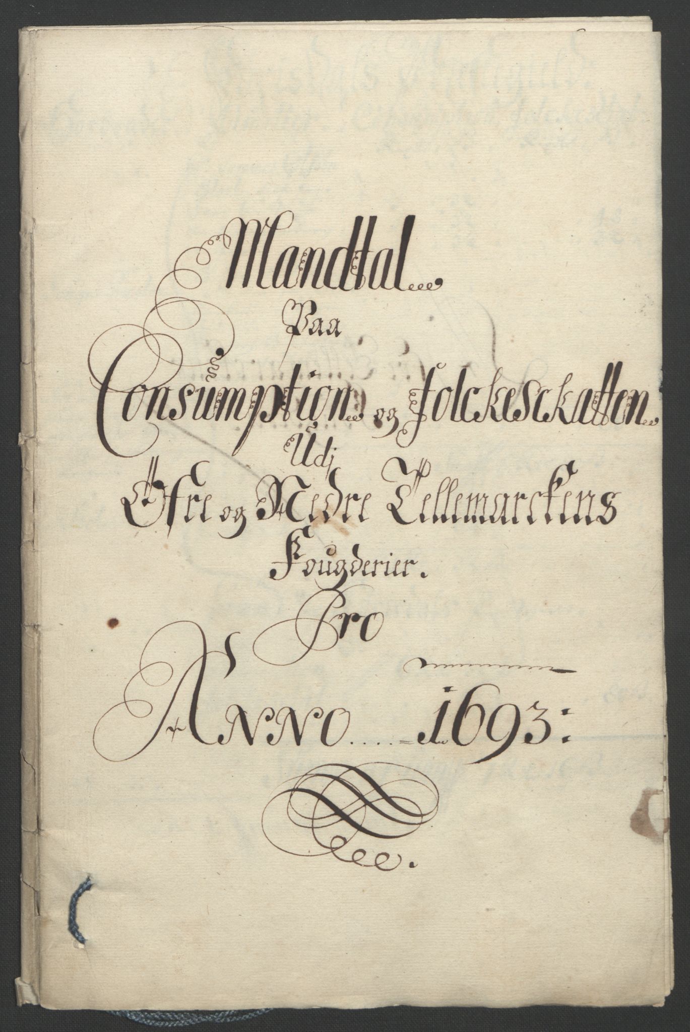 Rentekammeret inntil 1814, Reviderte regnskaper, Fogderegnskap, RA/EA-4092/R35/L2091: Fogderegnskap Øvre og Nedre Telemark, 1690-1693, p. 282