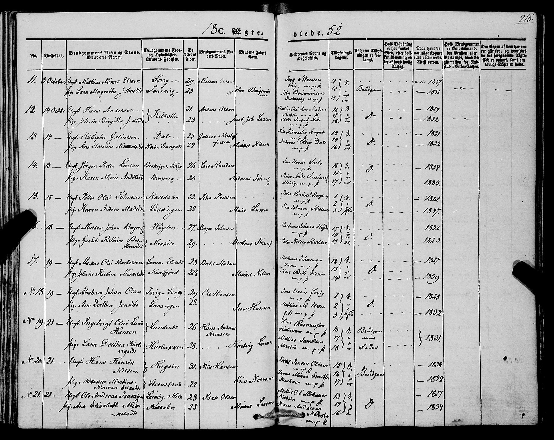 Trondenes sokneprestkontor, SATØ/S-1319/H/Ha/L0009kirke: Parish register (official) no. 9, 1841-1852, p. 215