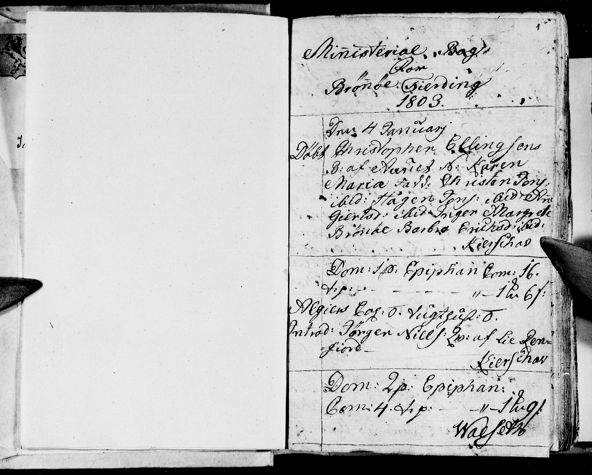 Ministerialprotokoller, klokkerbøker og fødselsregistre - Nordland, AV/SAT-A-1459/813/L0209: Parish register (copy) no. 813C01, 1803-1821, p. 1