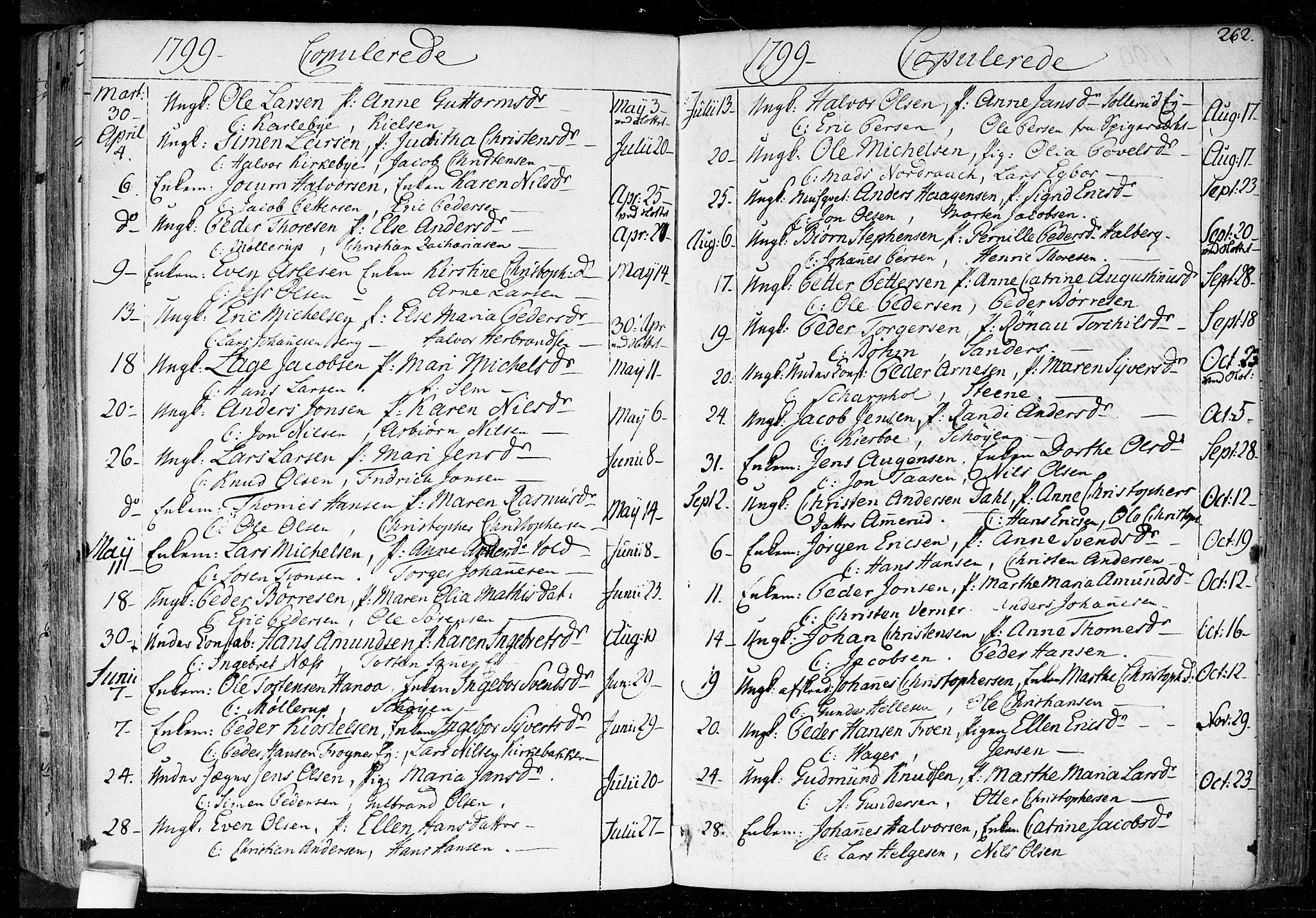 Aker prestekontor kirkebøker, SAO/A-10861/F/L0010: Parish register (official) no. 10, 1786-1809, p. 262