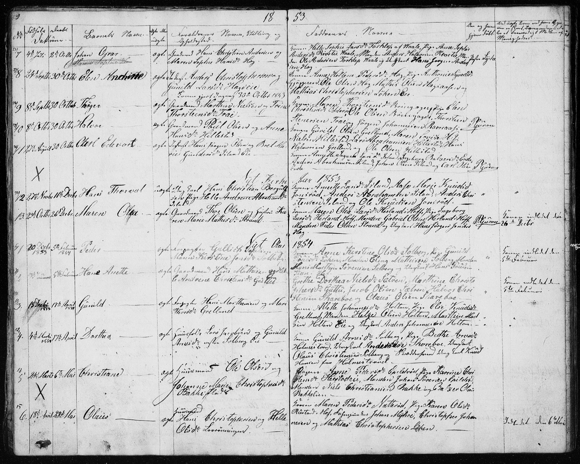 Botne kirkebøker, AV/SAKO-A-340/G/Gb/L0001: Parish register (copy) no. II 1, 1848-1860, p. 9