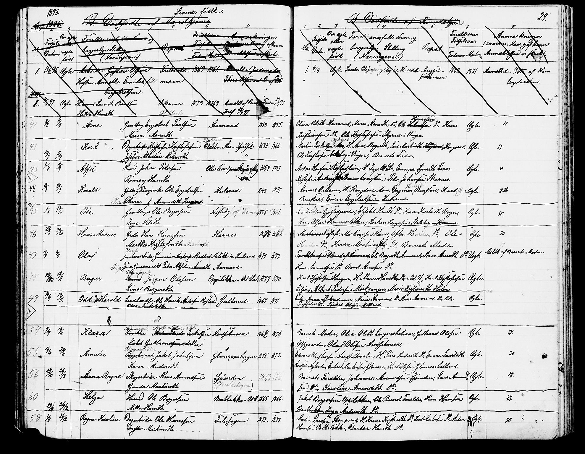 Sør-Odal prestekontor, SAH/PREST-030/H/Ha/Hab/L0002: Parish register (copy) no. 2, 1895-1905, p. 29