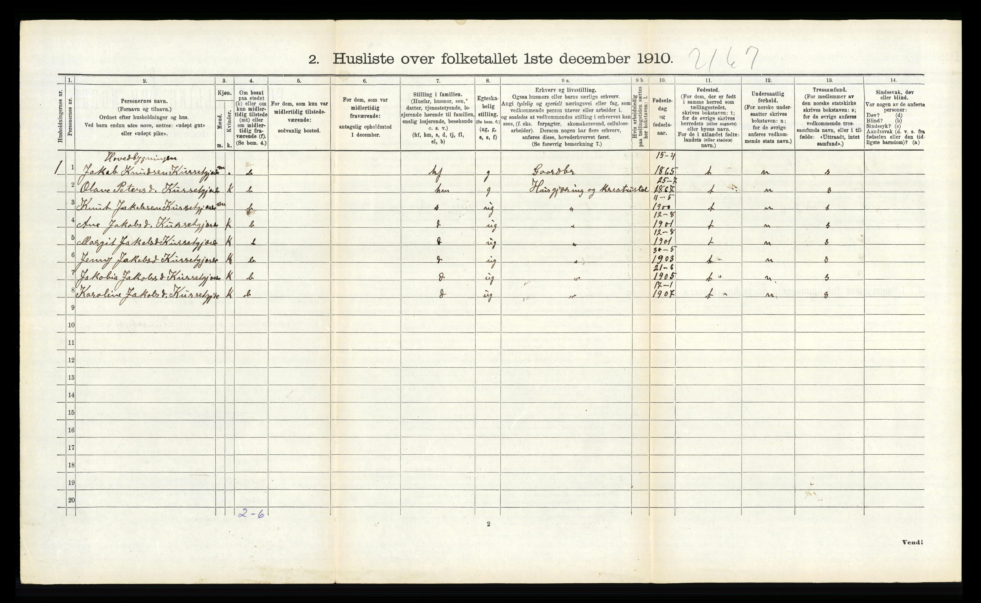 RA, 1910 census for Sykkylven, 1910, p. 816