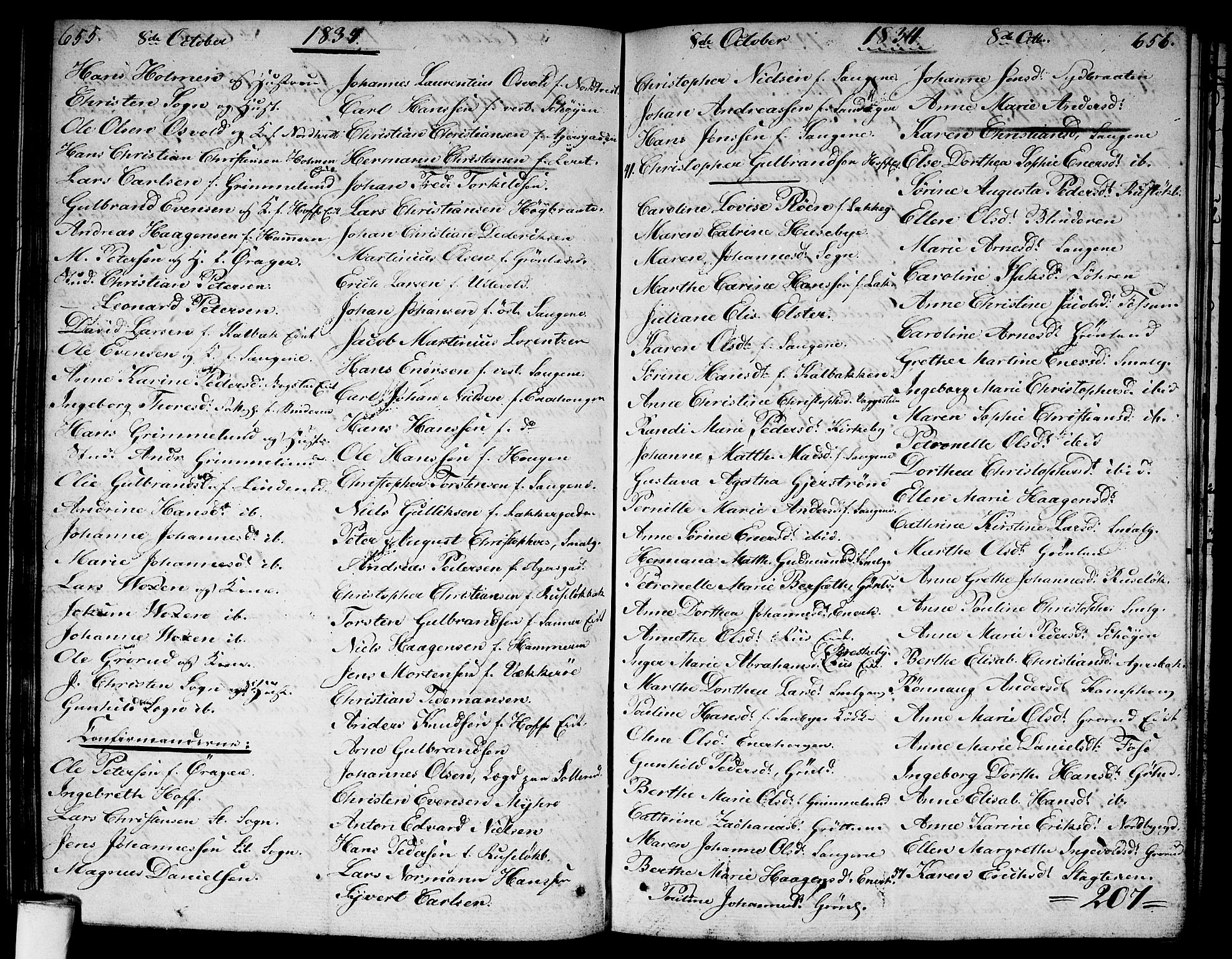 Aker prestekontor kirkebøker, SAO/A-10861/G/L0003: Parish register (copy) no. 3, 1819-1836, p. 655-656