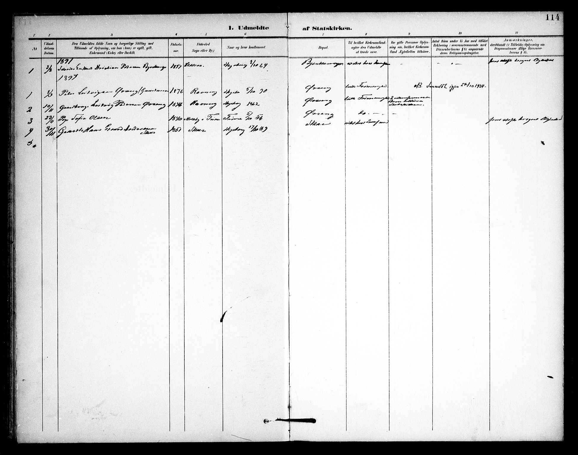 Skjeberg prestekontor Kirkebøker, AV/SAO-A-10923/F/Fb/L0002: Parish register (official) no. II 2, 1895-1910, p. 114