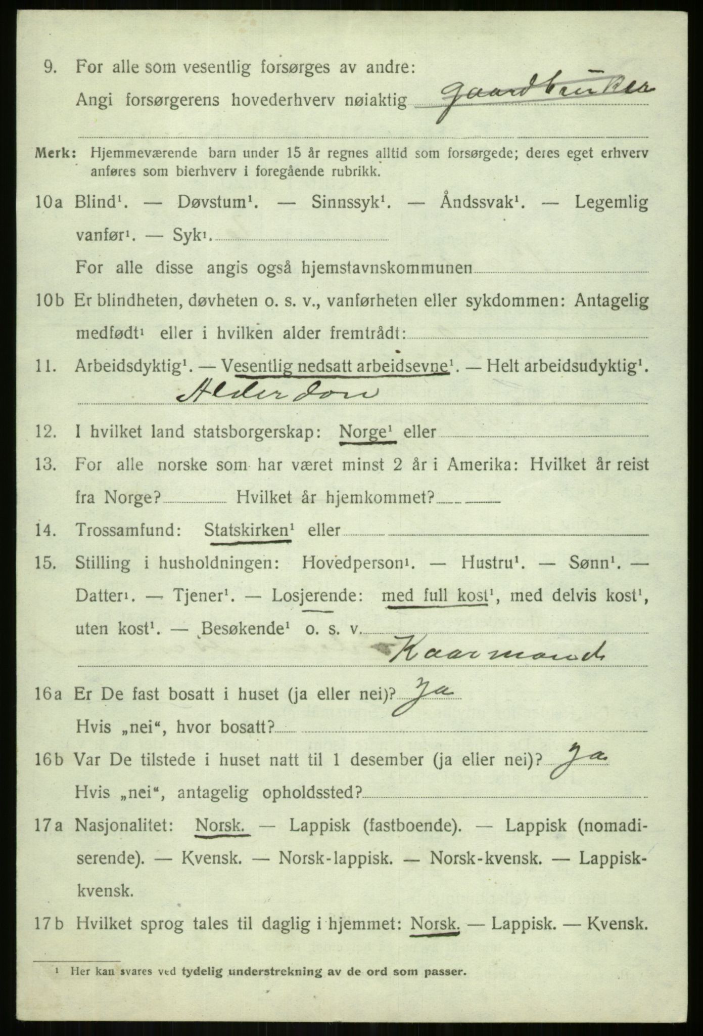 SATØ, 1920 census for Bardu, 1920, p. 638