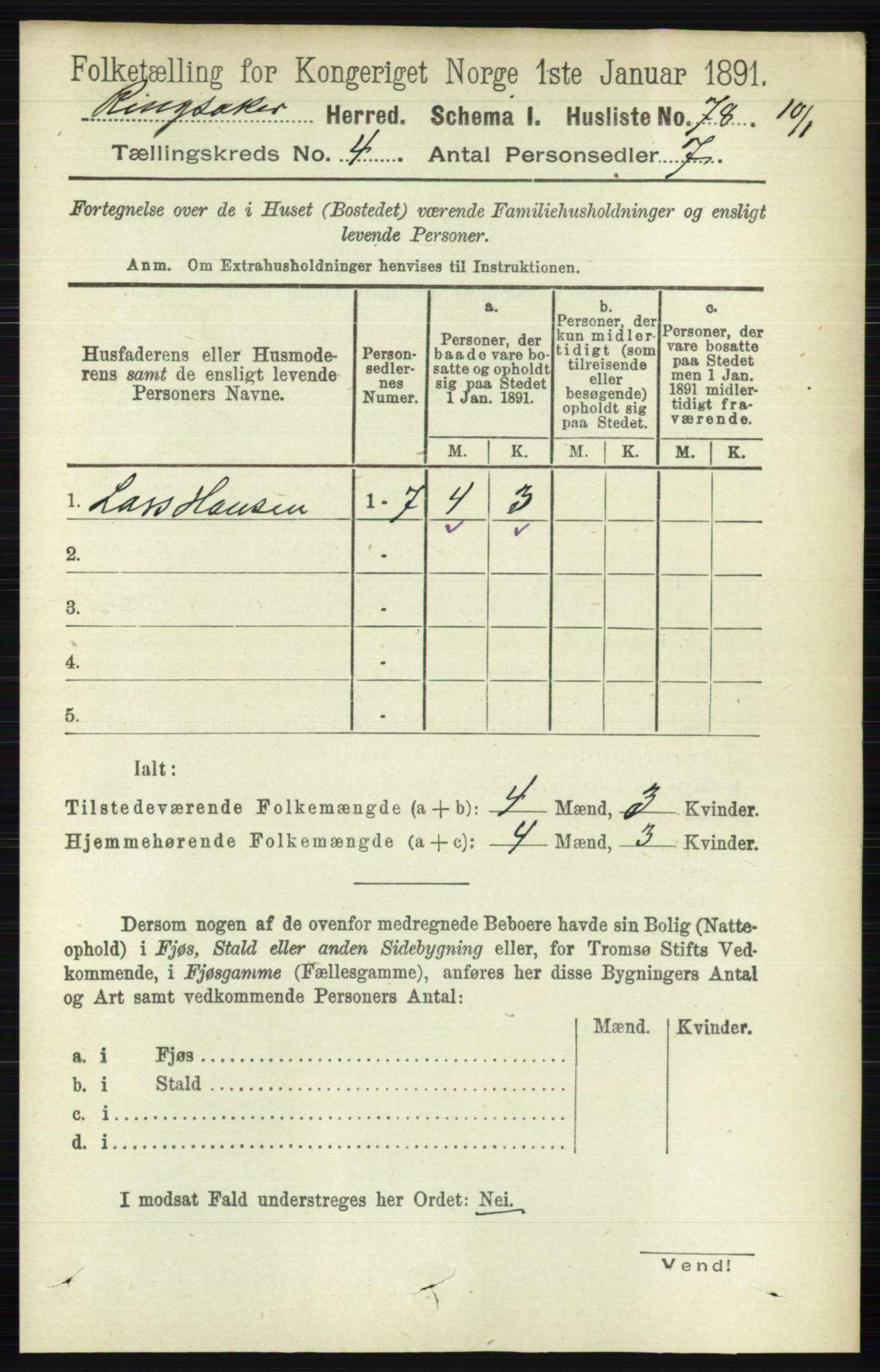 RA, 1891 census for 0412 Ringsaker, 1891, p. 1759