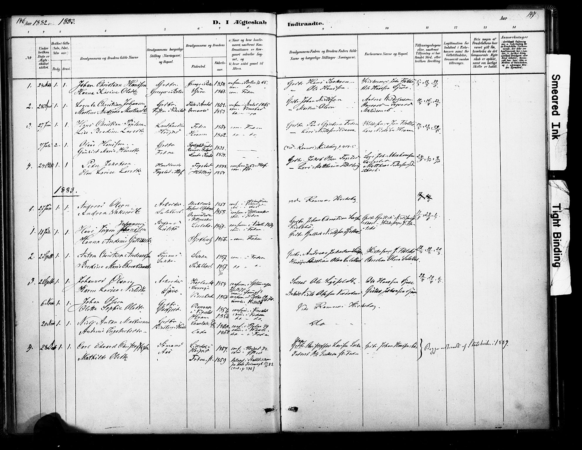 Ramnes kirkebøker, SAKO/A-314/F/Fb/L0001: Parish register (official) no. II 1, 1878-1894, p. 146-147