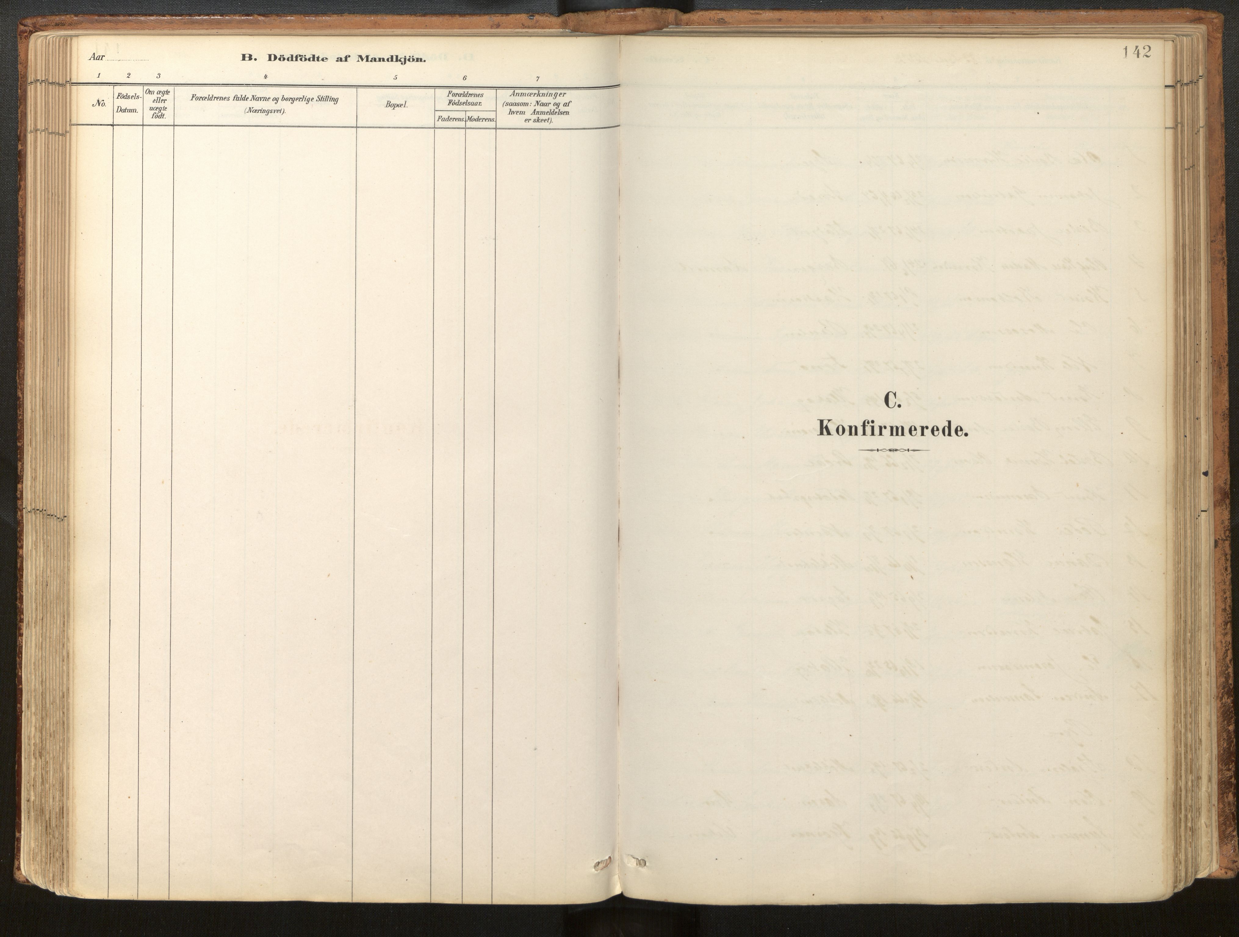 Jølster sokneprestembete, SAB/A-80701/H/Haa/Haac/L0001: Parish register (official) no. C 1, 1882-1928, p. 142